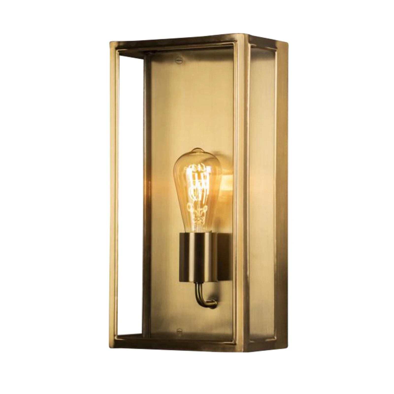Āra sienas lampa Carpi, misiņš, platums 20,5 cm