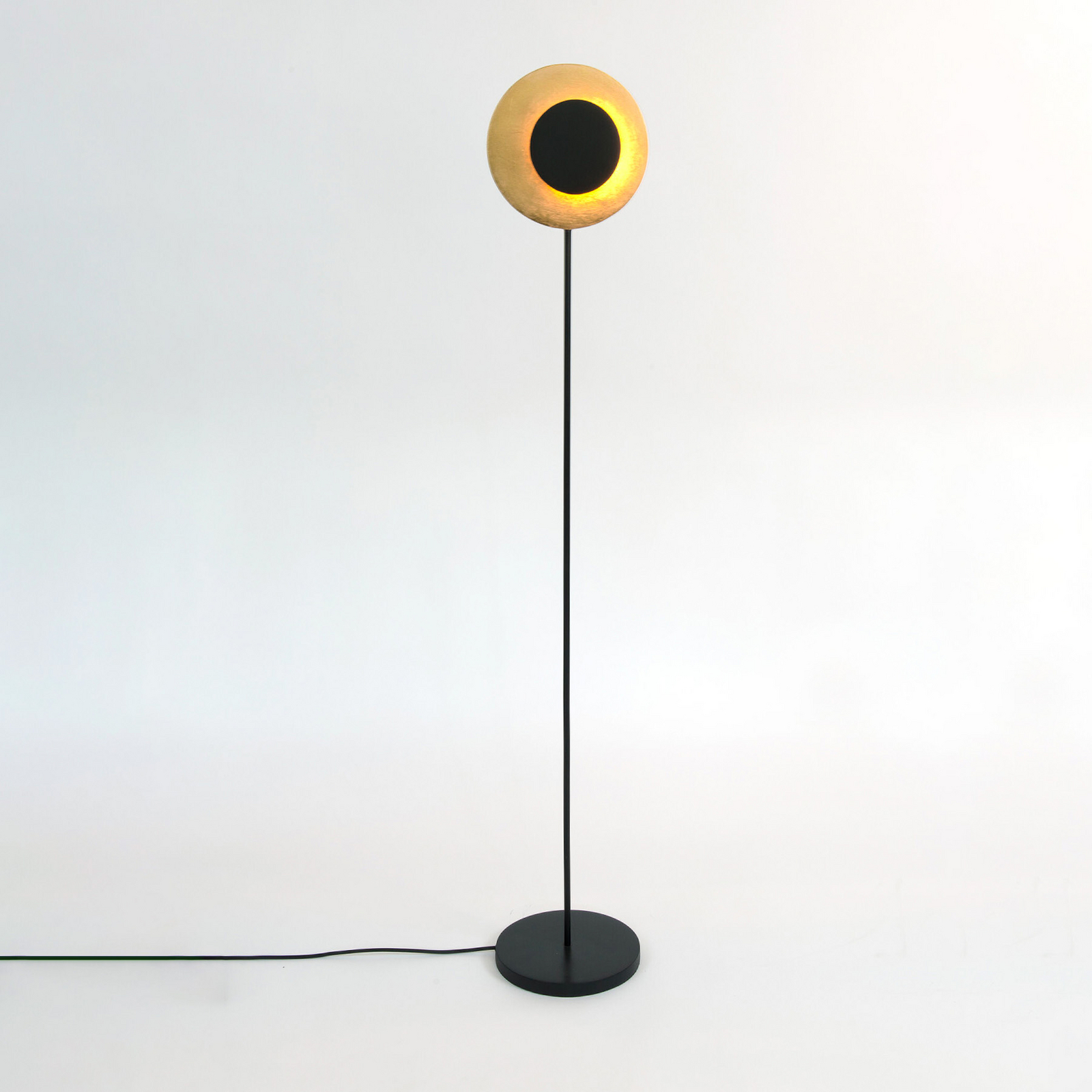 LED-lattiavalo INFINITY TERRA musta/kultainen, korkeus 132 cm, metallia