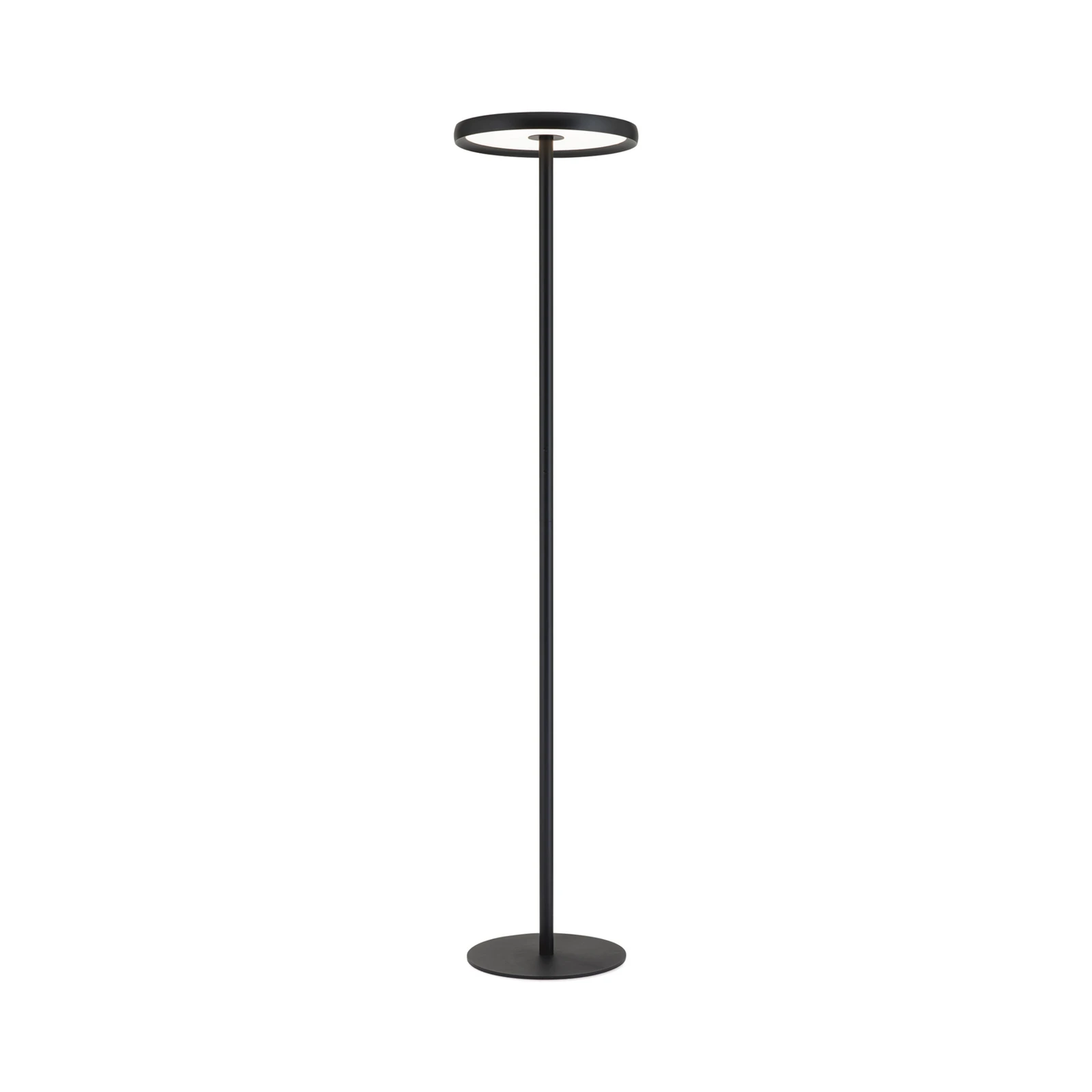 LED стояща лампа KANT, черна, височина 185 cm, CCT, димиране нагоре/надолу