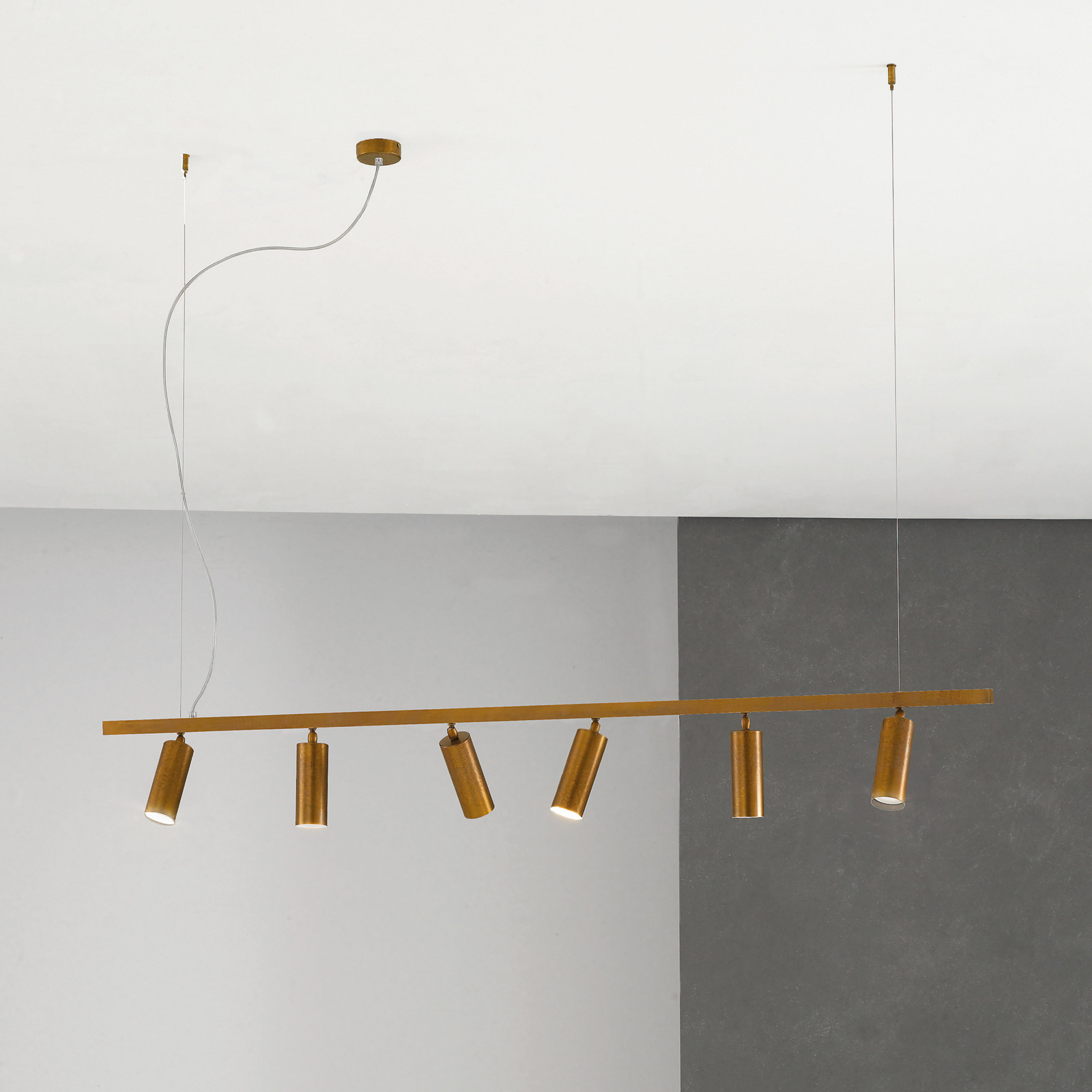 Cremasco Lampă suspendată 7532 alamă brunată 6 becuri GU10 - Camera de zi / sufragerie - Modern