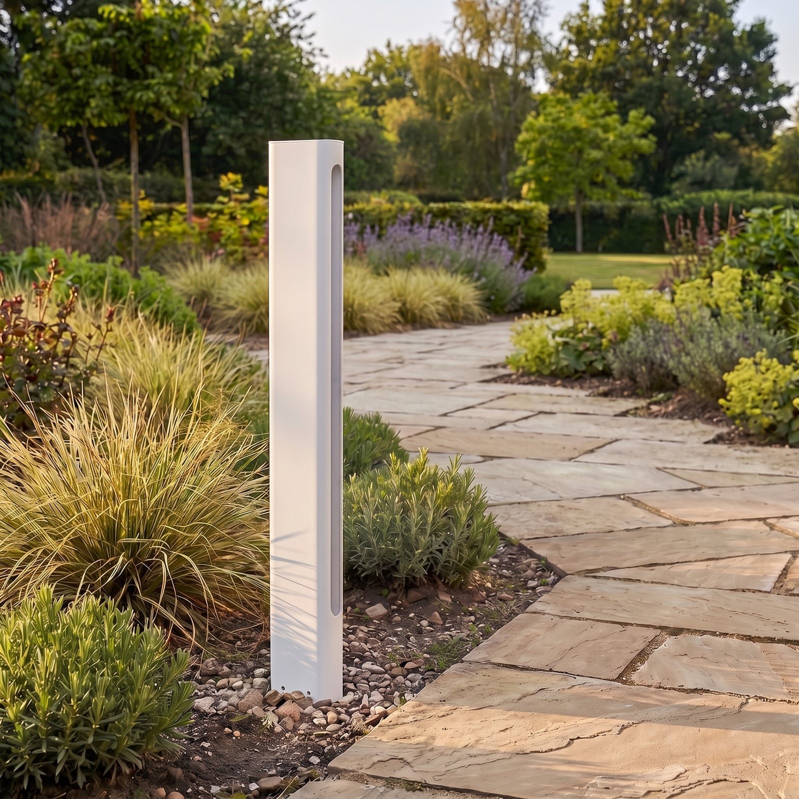 Celiora LED path light, height 80 cm, grey, IP65 - Lucande Celiora LED path light, height 80 cm, grey, IP65 - Lucande
