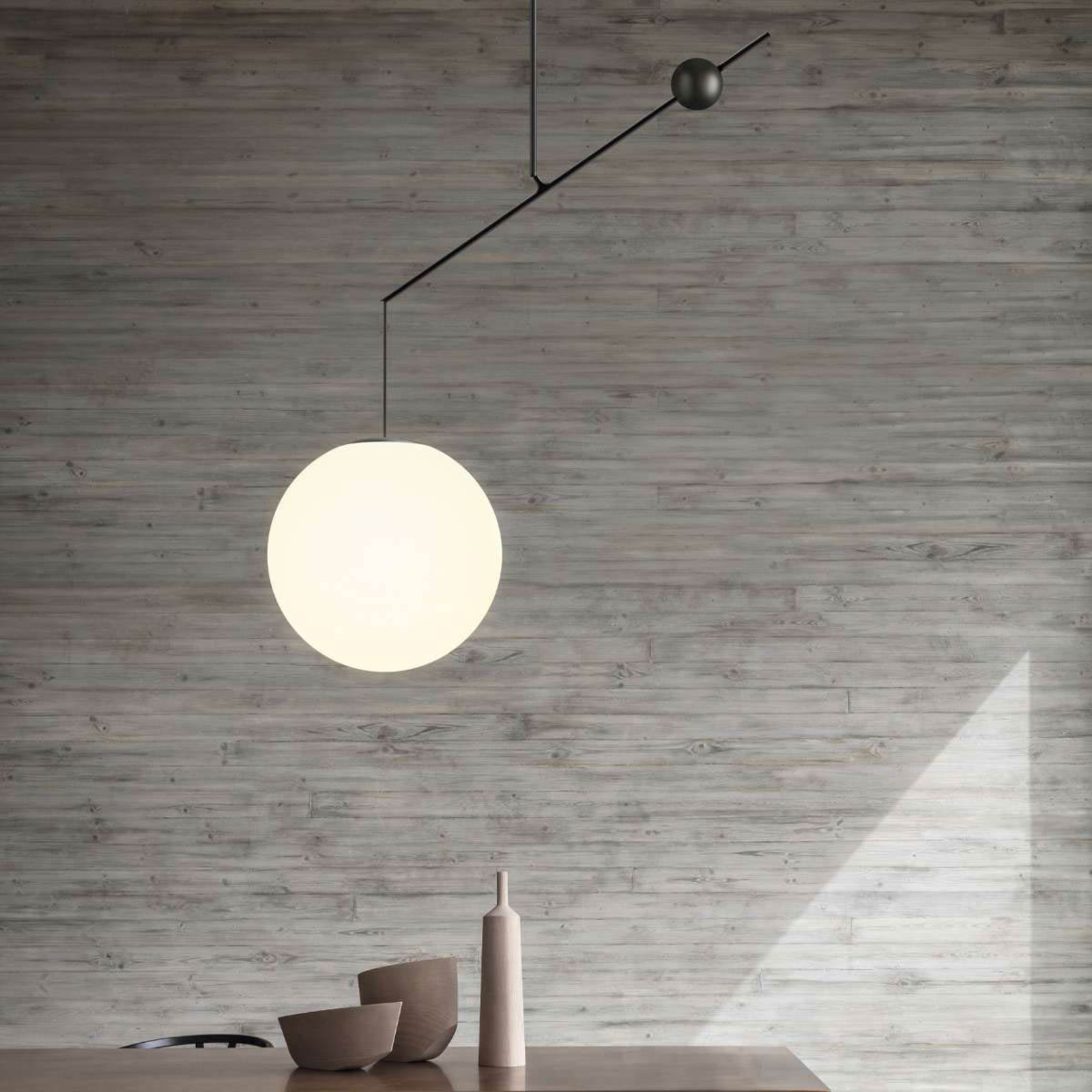Luceplan Malamata hanglamp mat zwart, 119 cm