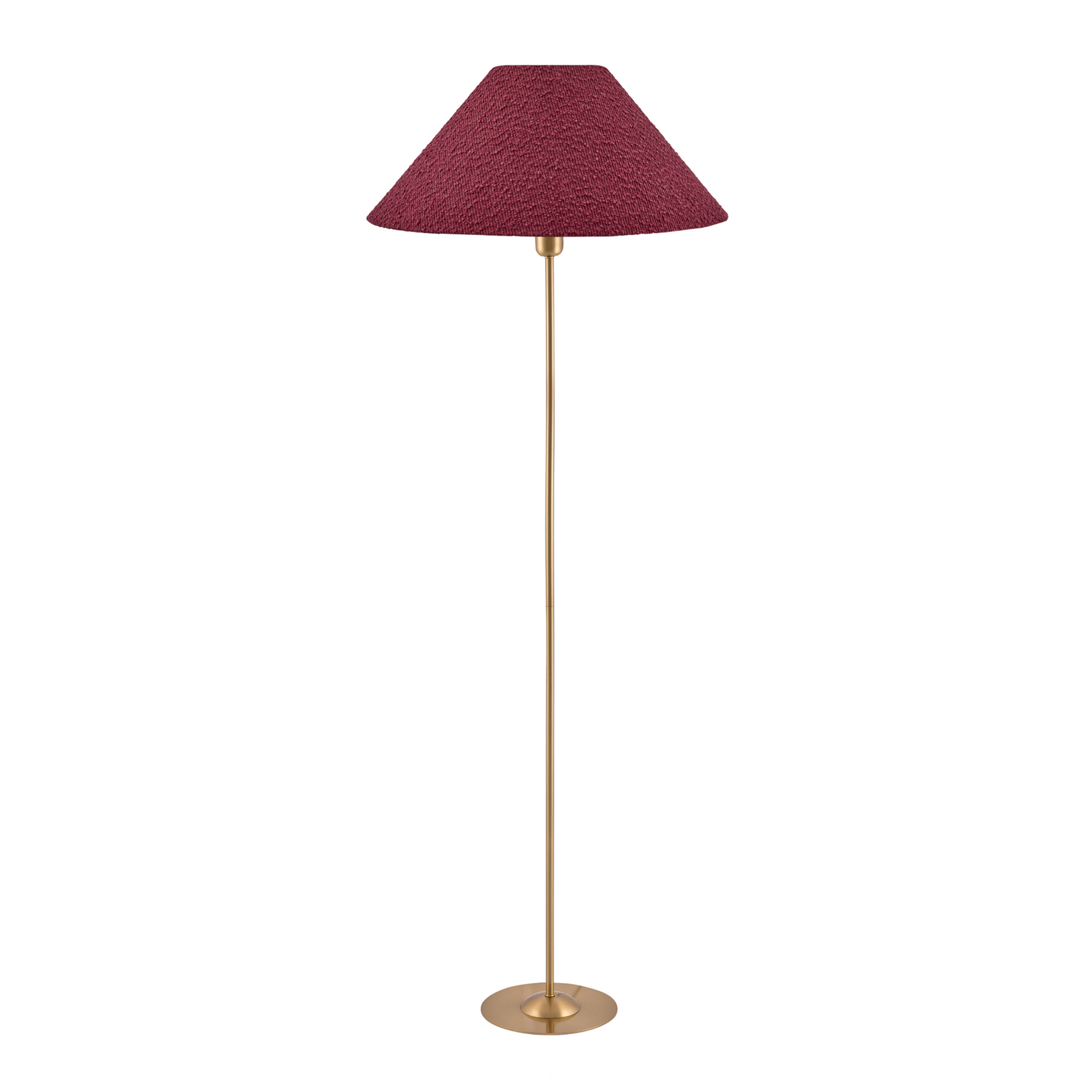 Iris Floor Lamp Red/Brass Textile - Globen Lighting