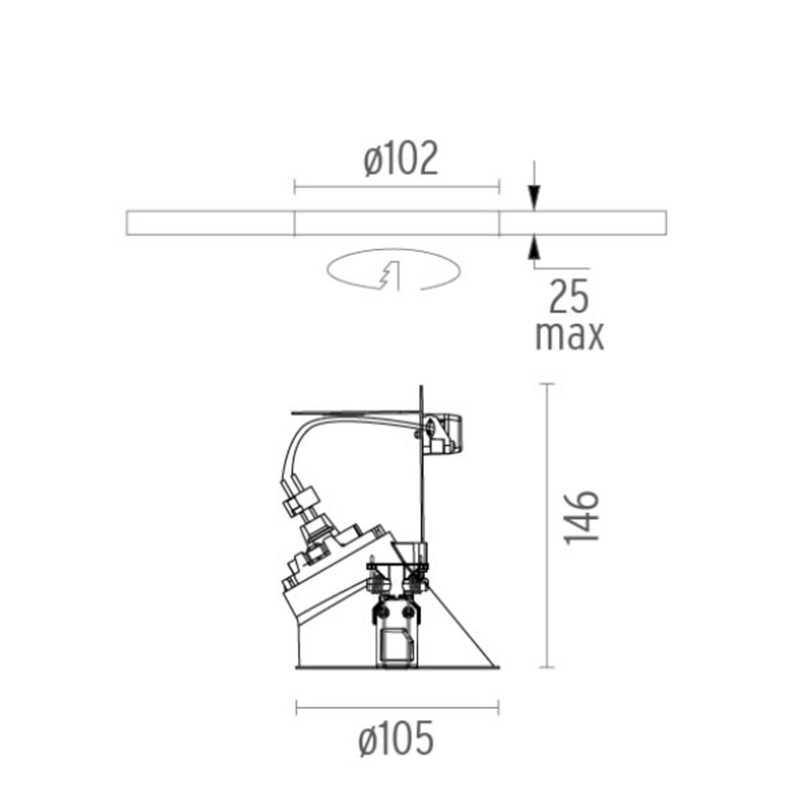 Easy Kap 105 Fixed Asymmetrical White Par16 GU10 - Flos