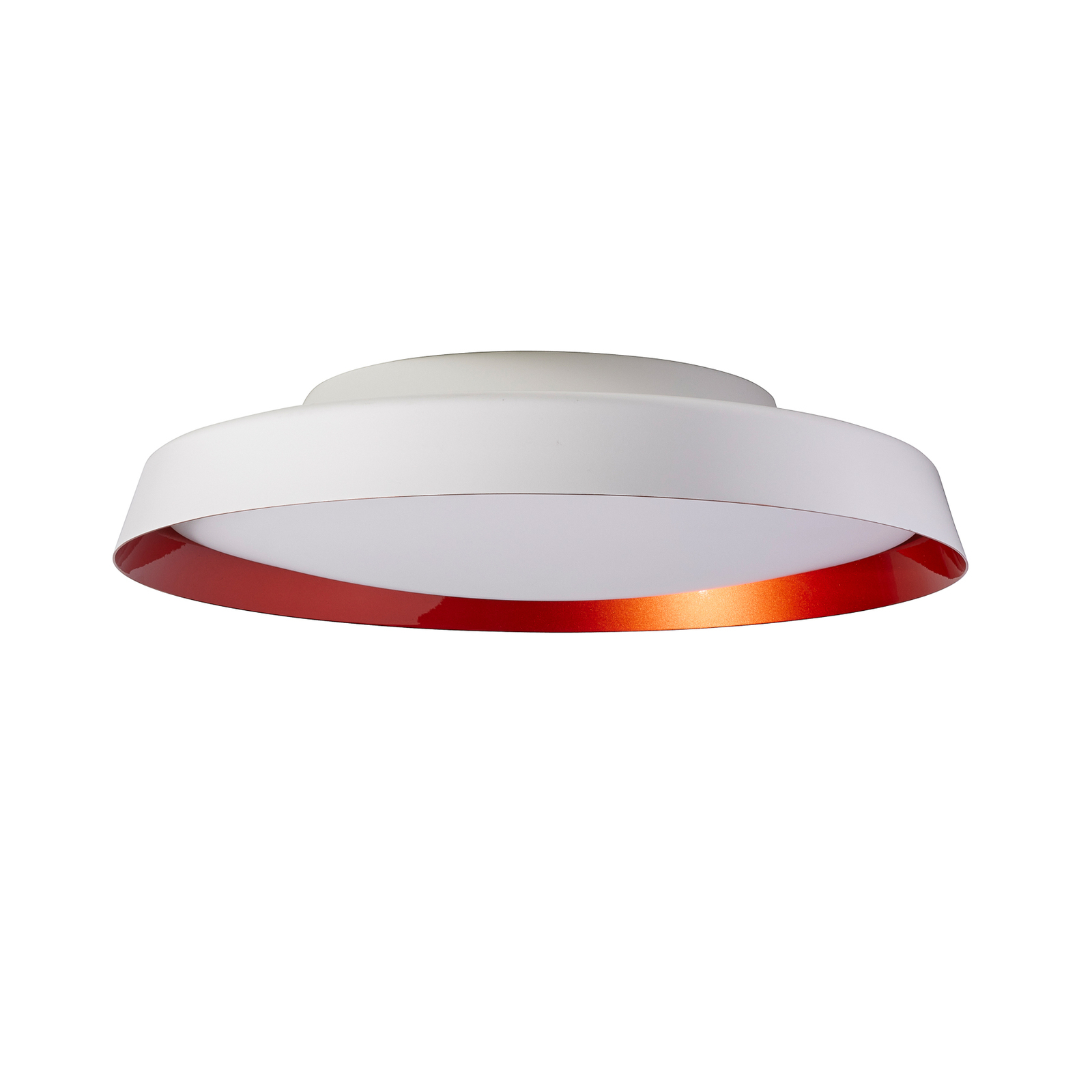 LED plafondlamp Boop! Ø54cm wit/rood metallic