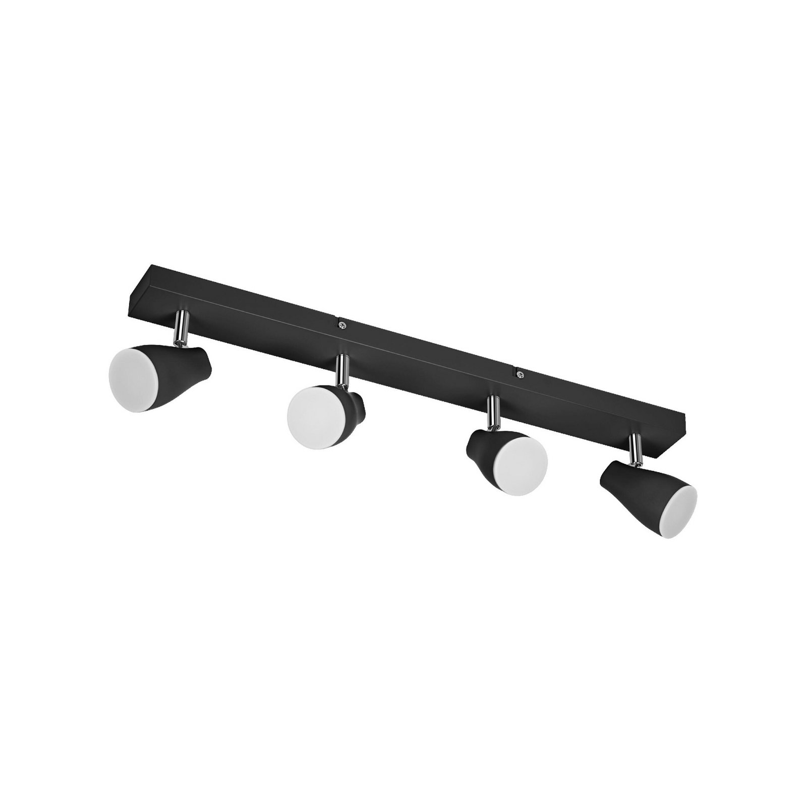 OSRAM Deckenstrahler PEAR, schwarz, 4-flg., GU10-LED 2.700 K