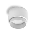 Syme ceiling light, white, round, Ø 11 cm, plaster, GX53