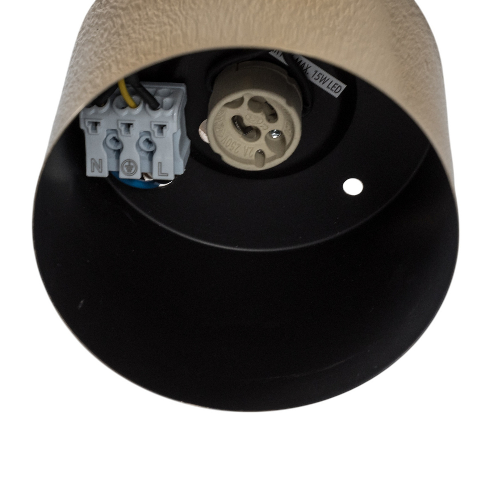 Faretto da soffitto Chloe fisso, acciaio color ottone