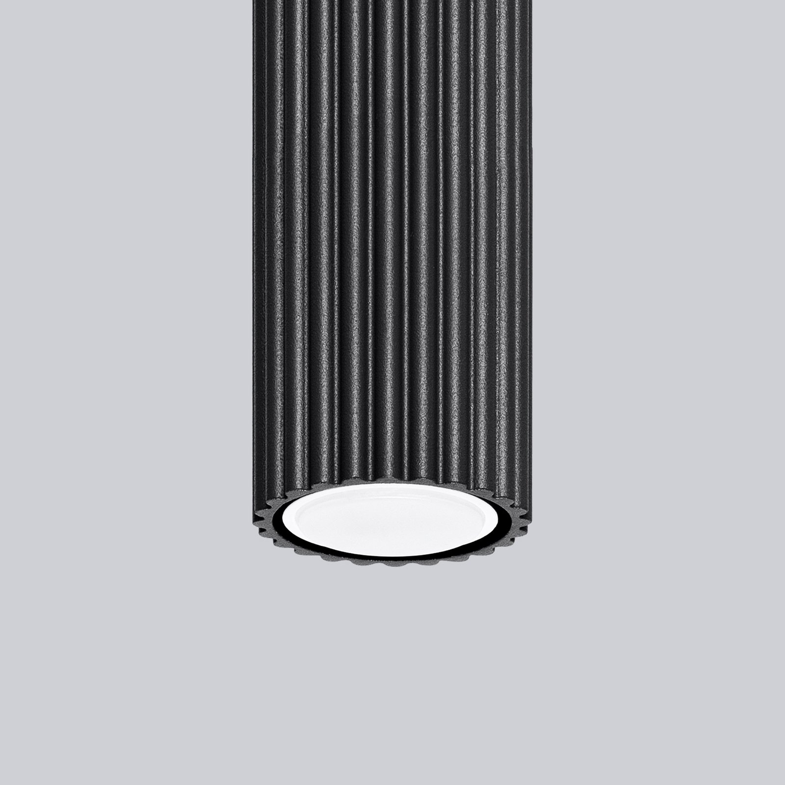 Deckenleuchte Karbon, schwarz, Höhe 10 cm, Aluminium
