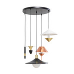 KARE Hängeleuchte Cappelli, mehrfarbig, Ø 50 cm, G9