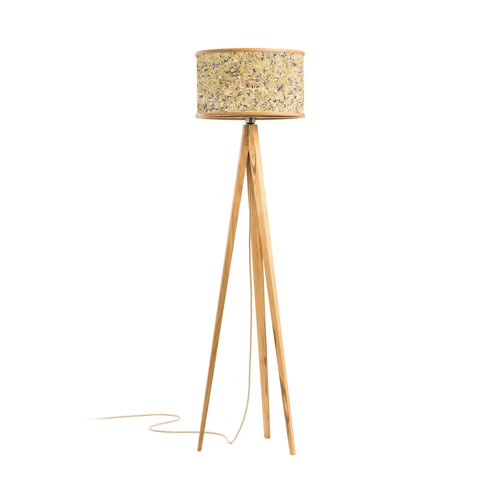 ALMUT 2610 lampa stojąca, siano z chabrami