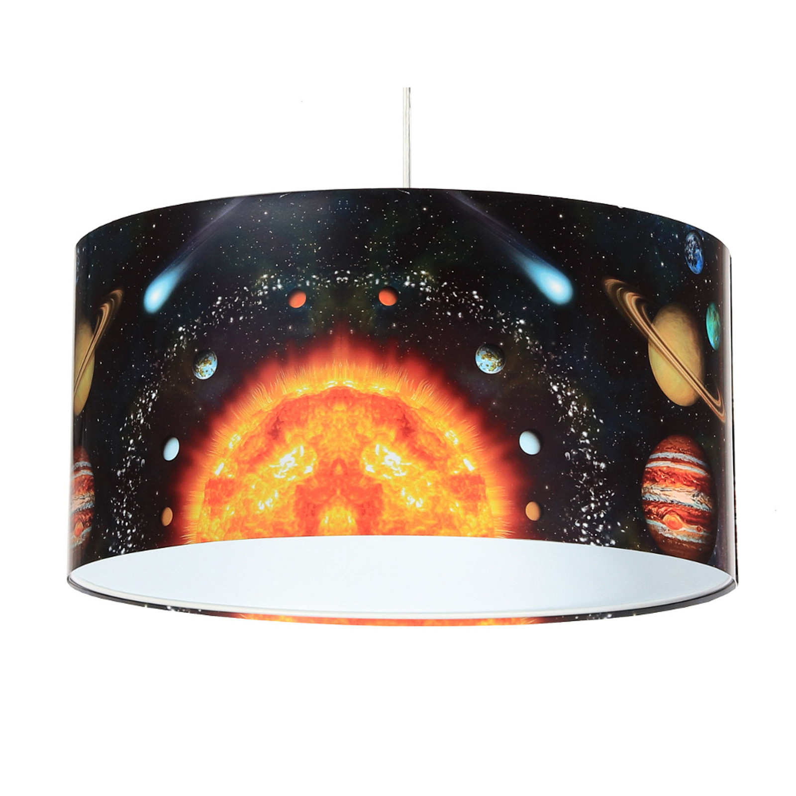 Maco Design Lampă suspendată pentru camera copiilor Space - Viața tânără - negru colorat - Plastic