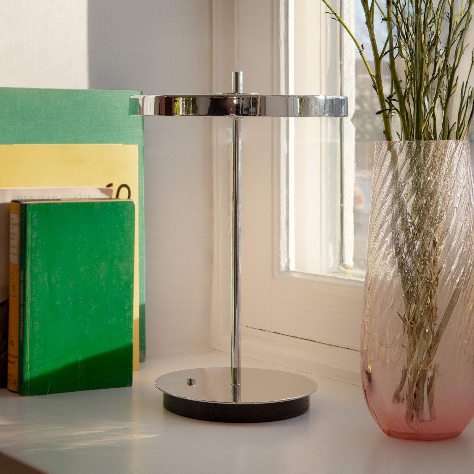 Asteria Move Hordozható Asztali Lámpa Polished Steel - UMAGE