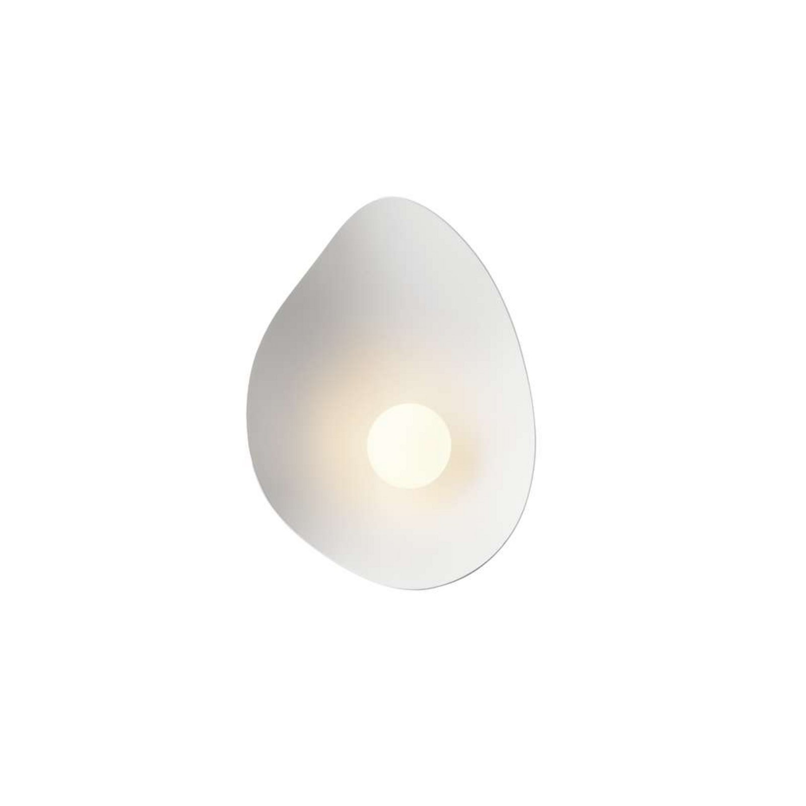 LED-vegglampe Florii 1, høyde 22 cm, mørk bronse/hvitt glass