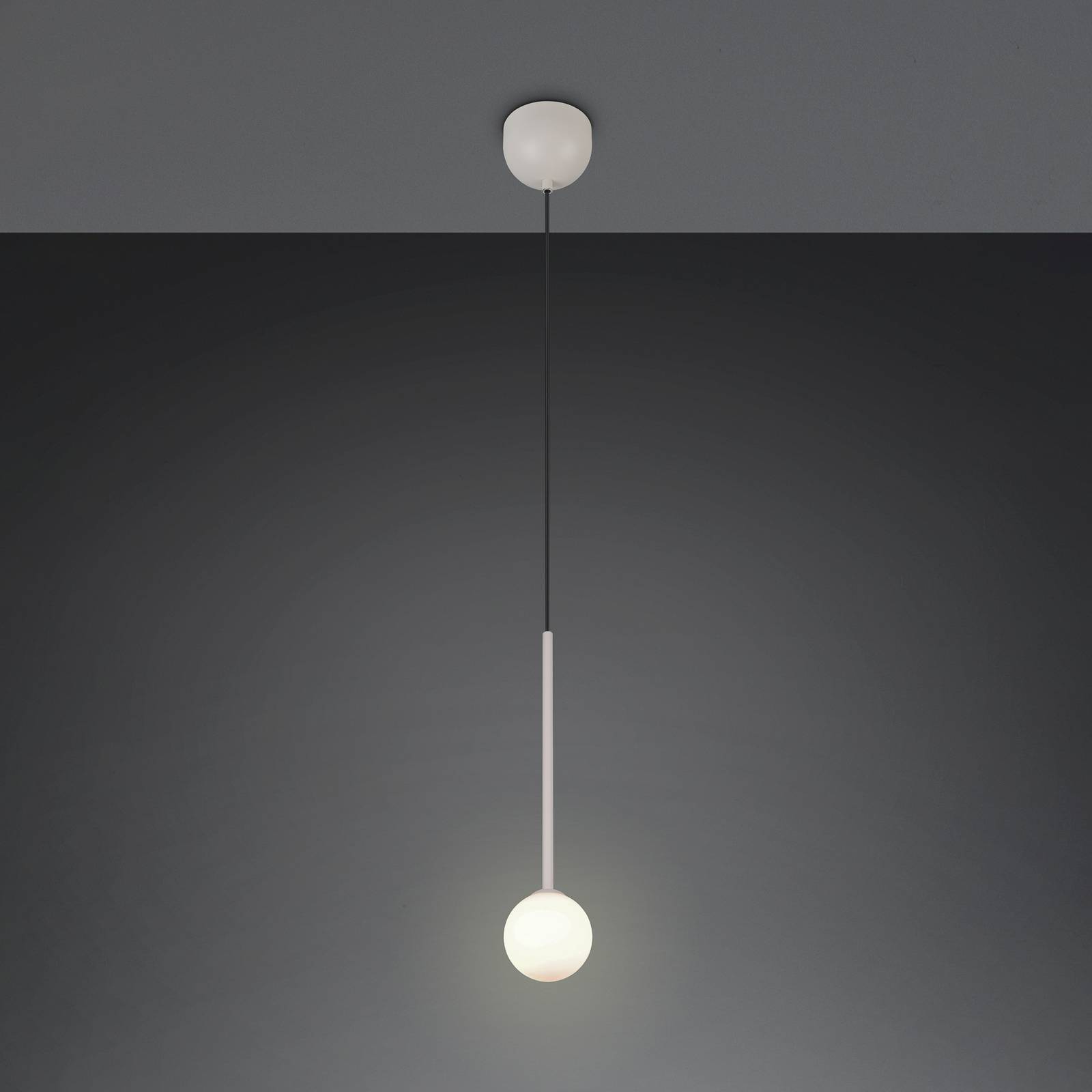 Trio Lighting Hanglamp Firano, grijs, Ø 12 cm, metaal