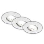 LED recessed light Kulana A, white, 4000K, Ø9cm, set of 3