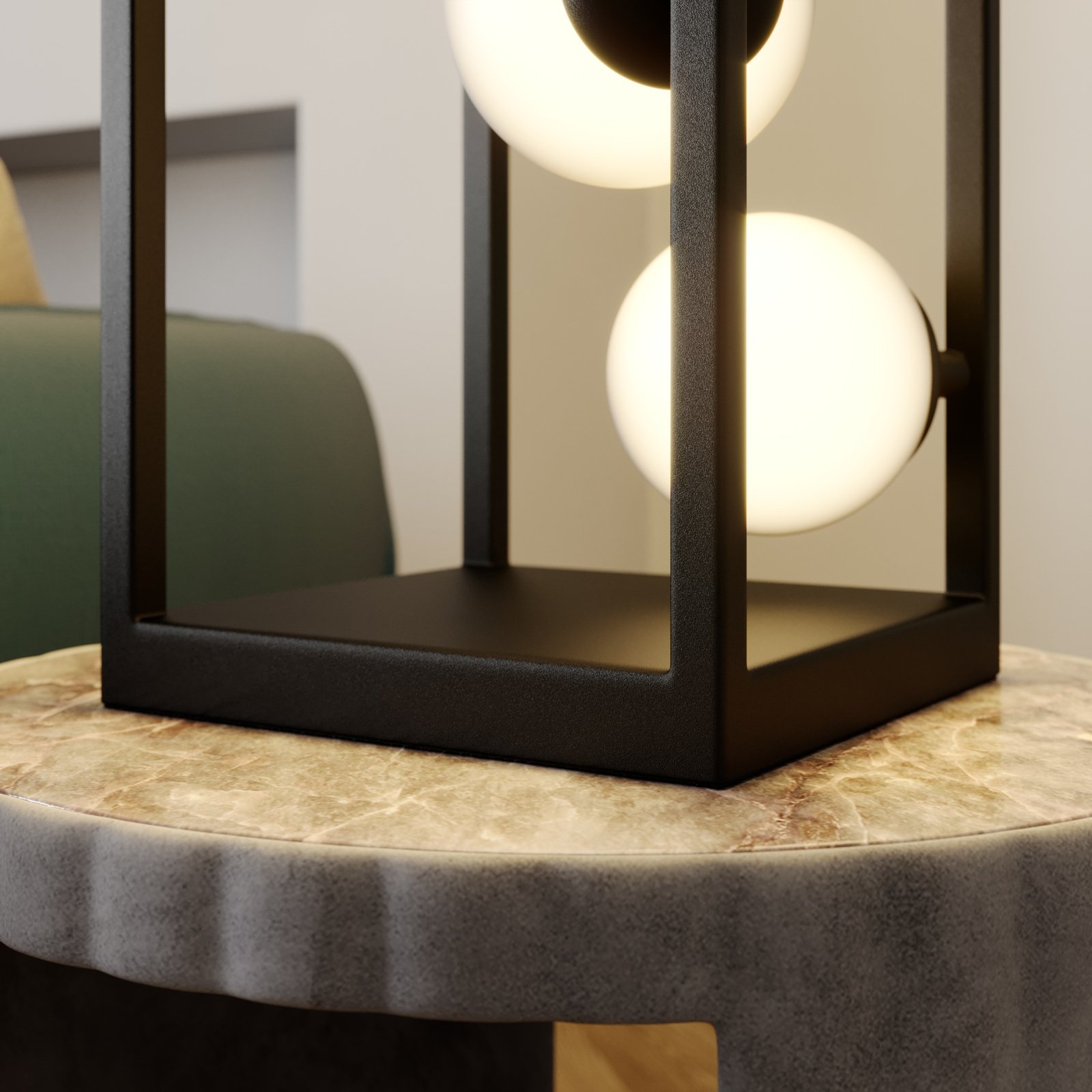 Lindby Utopia bordlampe med glasskuler
