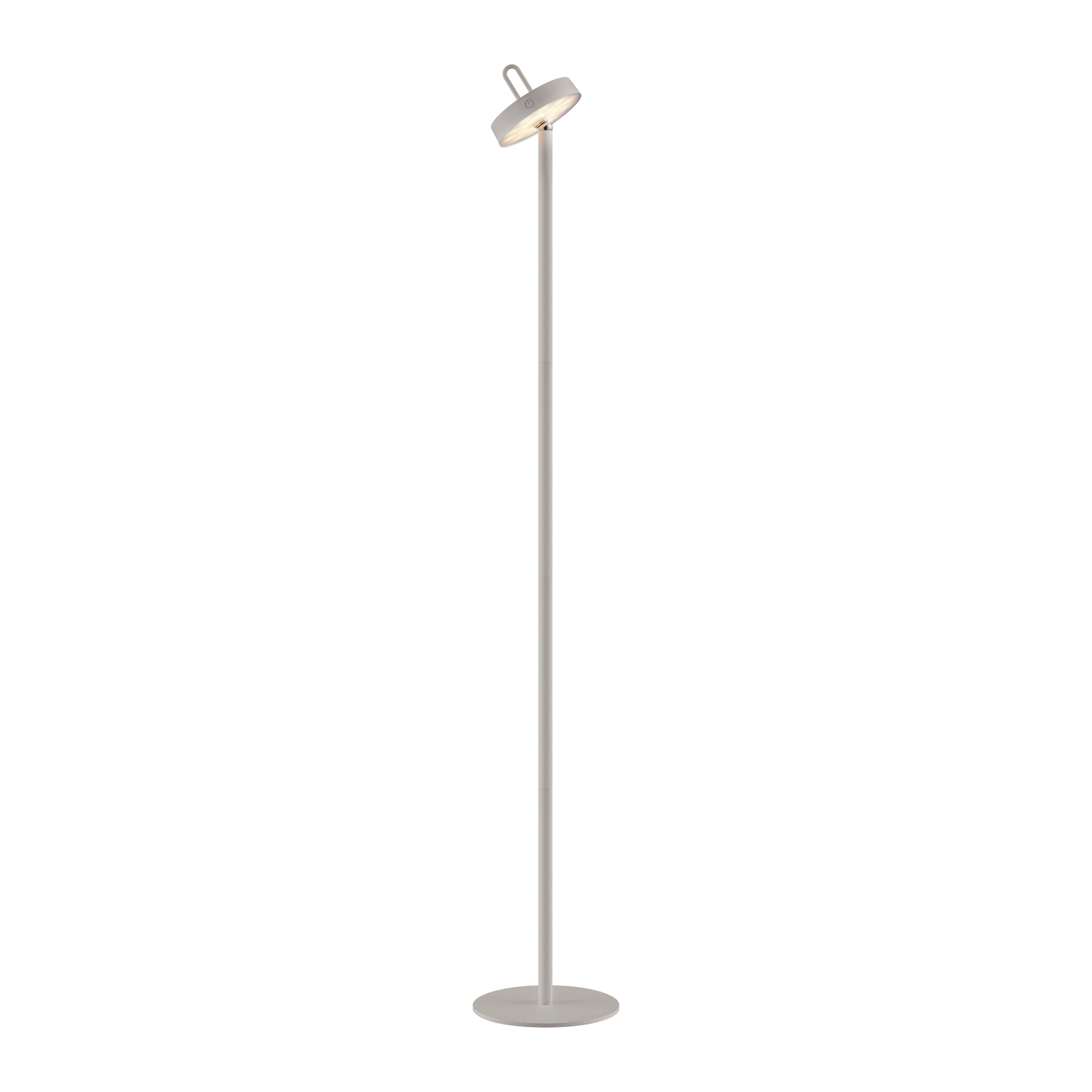 JUST LIGHT. Amag LED-gulvlampe, gråbeige jern IP44