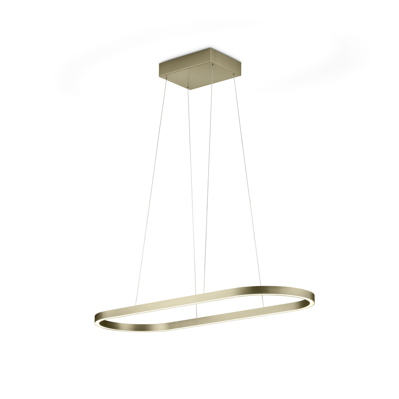 Knapstein Lampă suspendată LED Elin bronz control prin gesturi - Camera de zi / sufragerie - Aluminiu