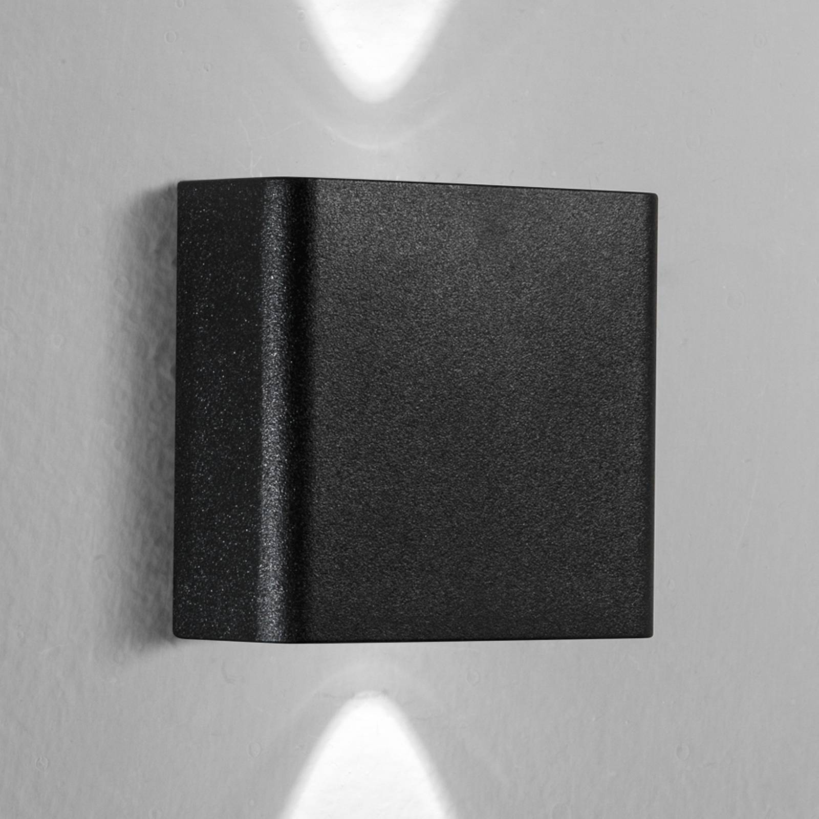 LED-Außenwandlampe KLEIN, schwarz, Breite 11 cm, Kunststoff günstig online kaufen