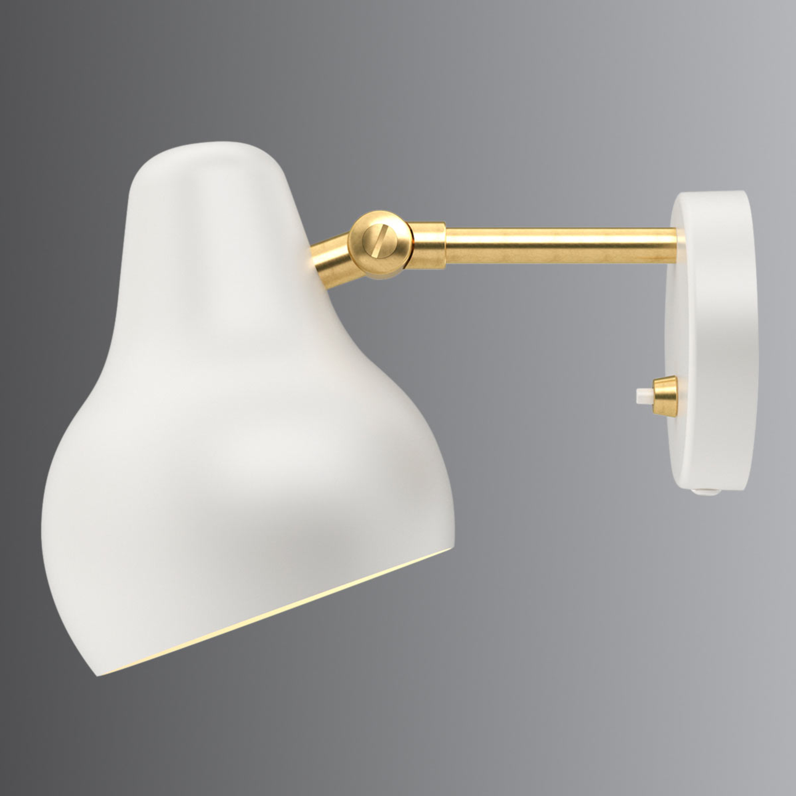 Designer LED wandlamp VL 38 met schakelaar, wit