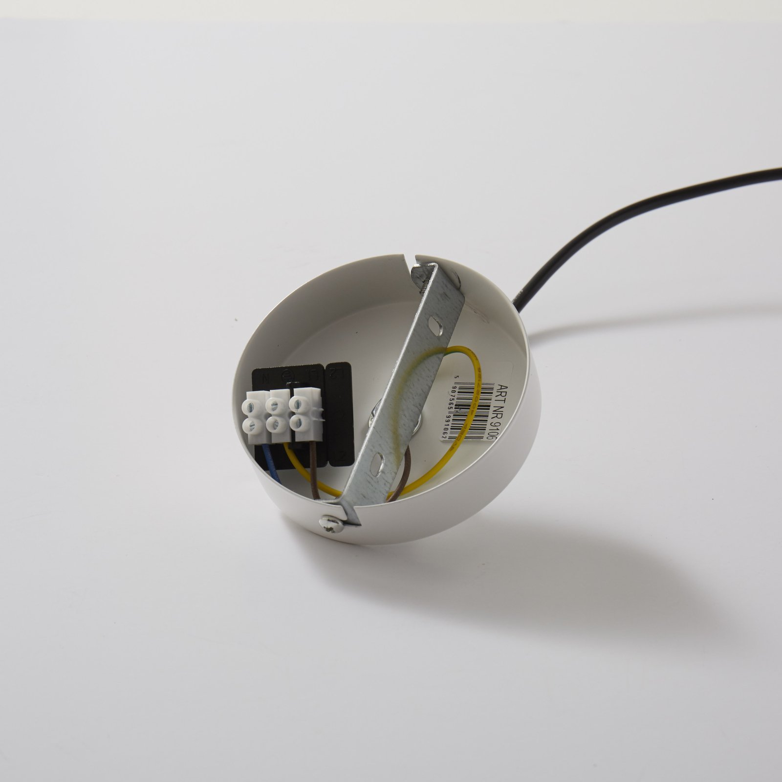 Muza pendant light, 1-bulb, white/light wood