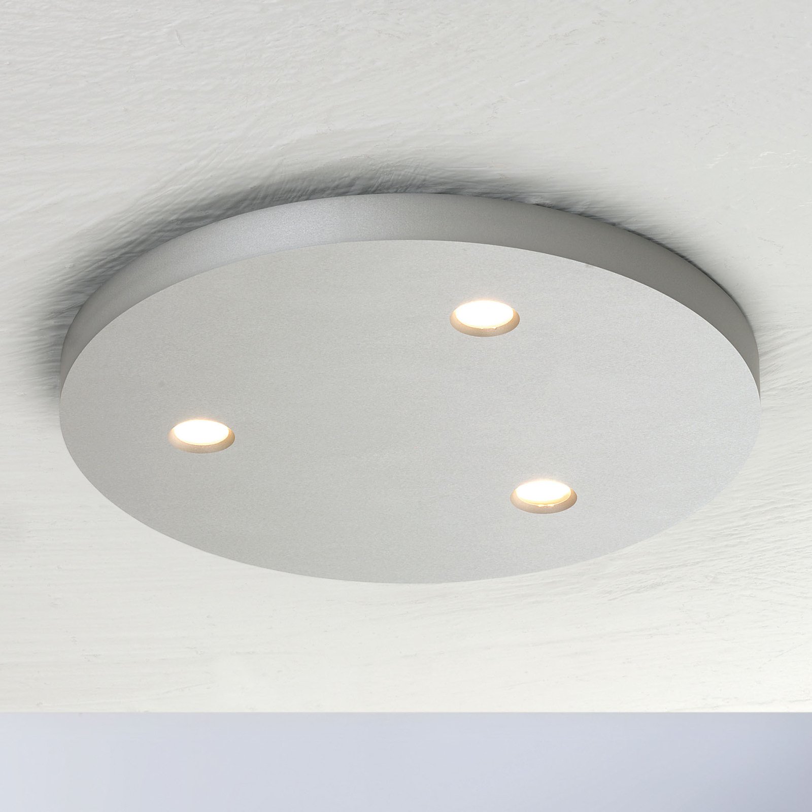 Bopp Close LED-taklampa 3 lampor rund aluminium