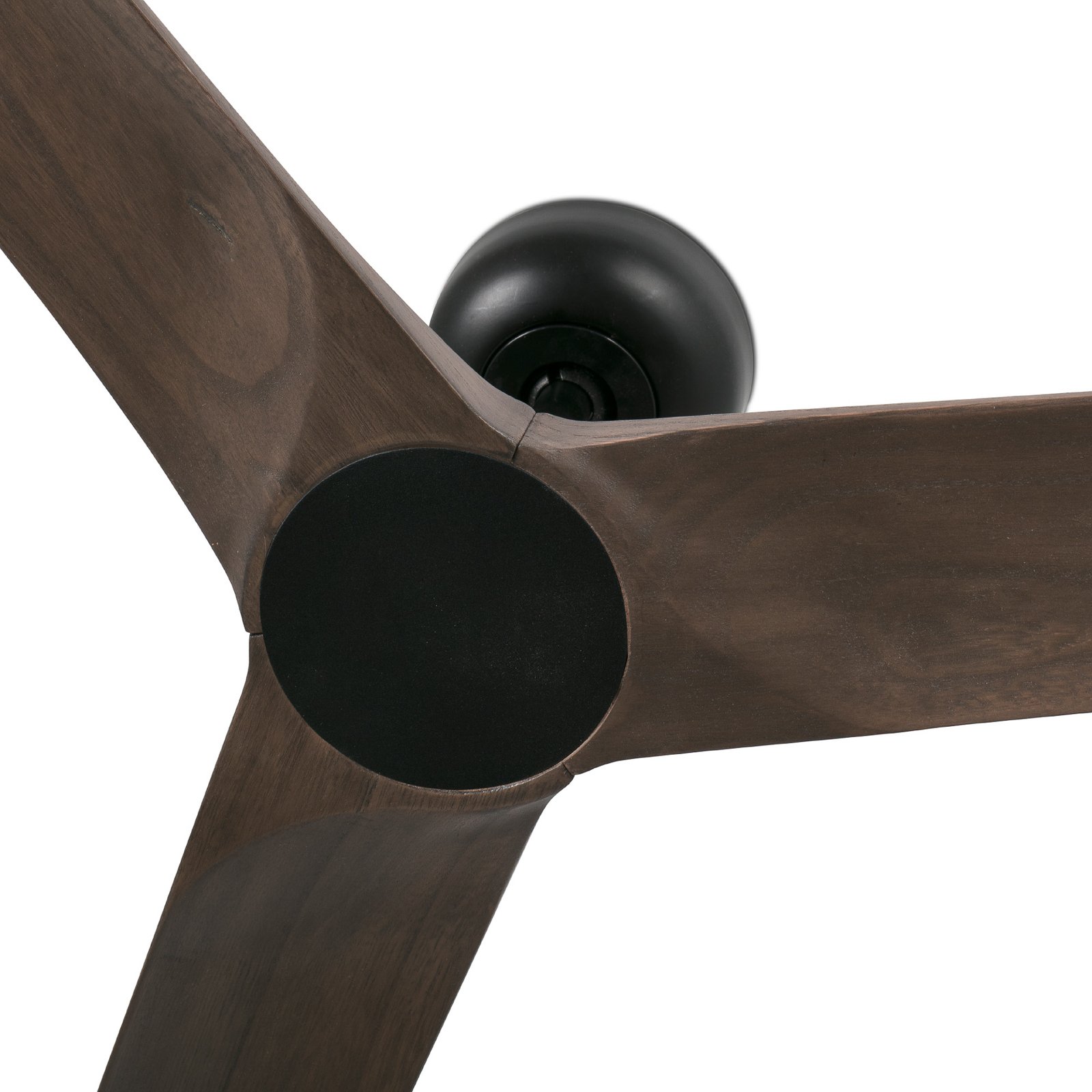 Heywood S ceiling fan, DC, quiet, black/dark wood