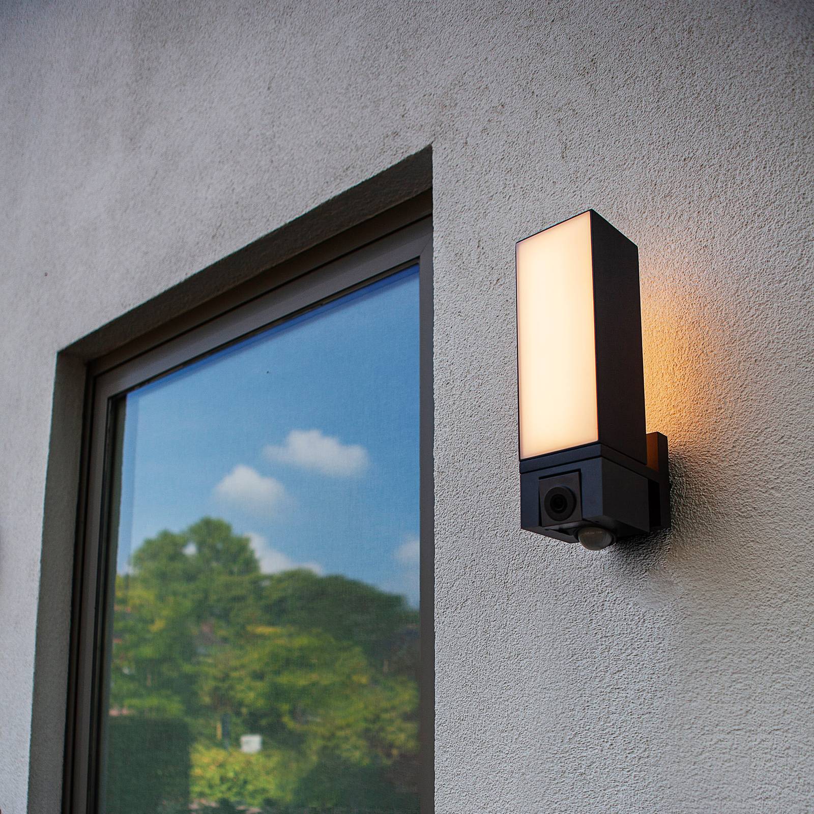 Lutec connect led külső fali világítás cuba, kamera érzékelő