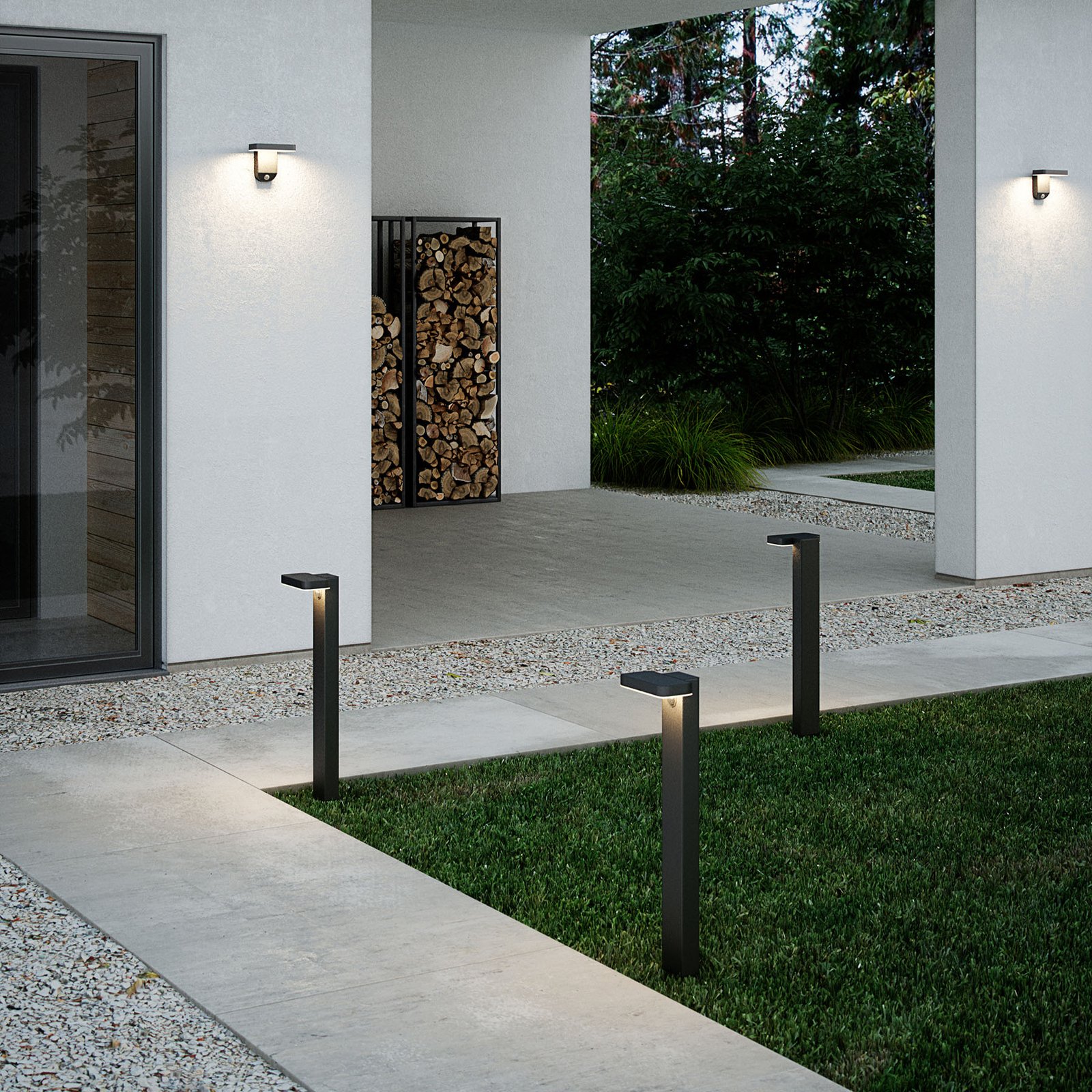Rica Square LED Napelem Kerti Lámpa Black - Nordlux