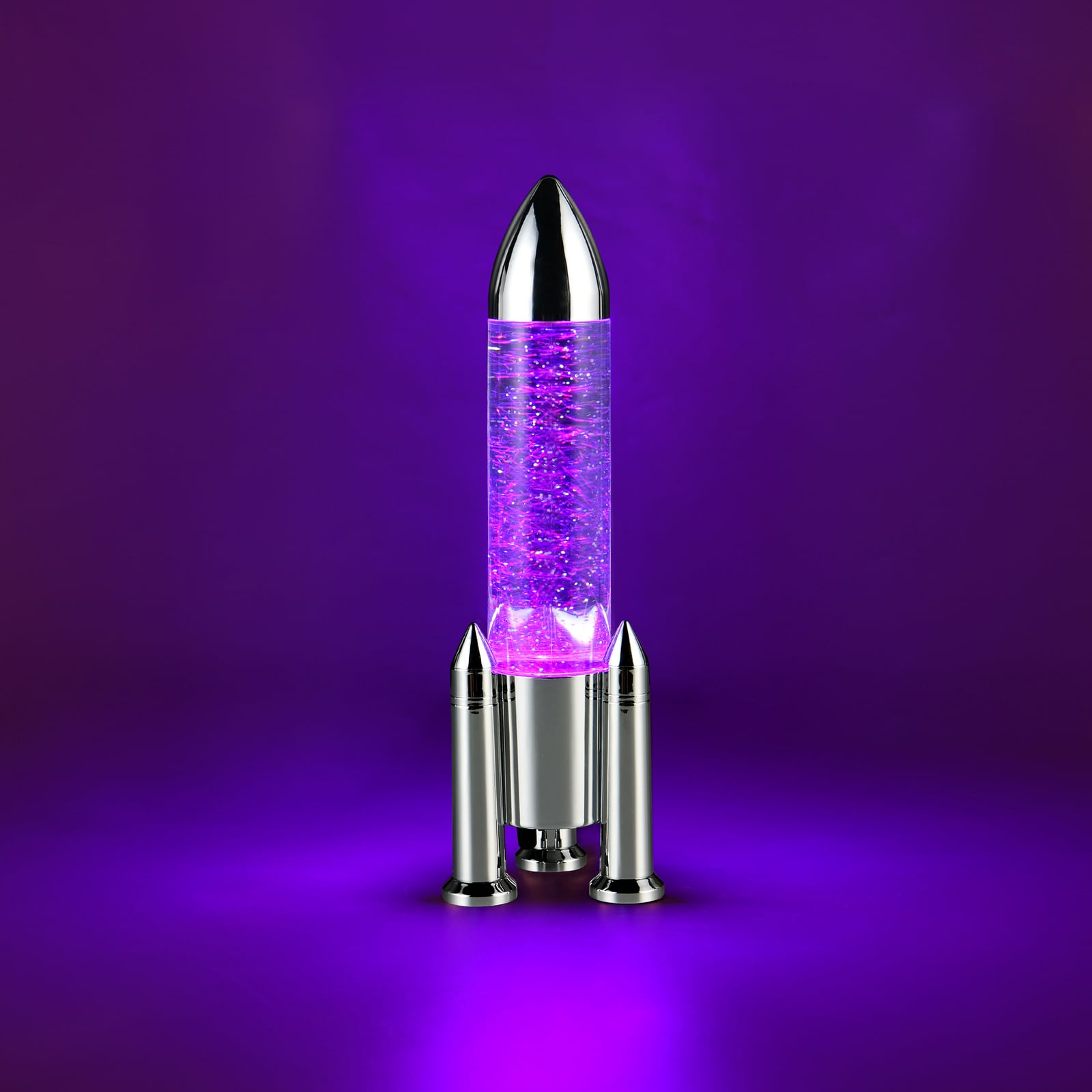 LED-bordslampa Apollo, titanfärgad, höjd 33 cm, RGB, USB