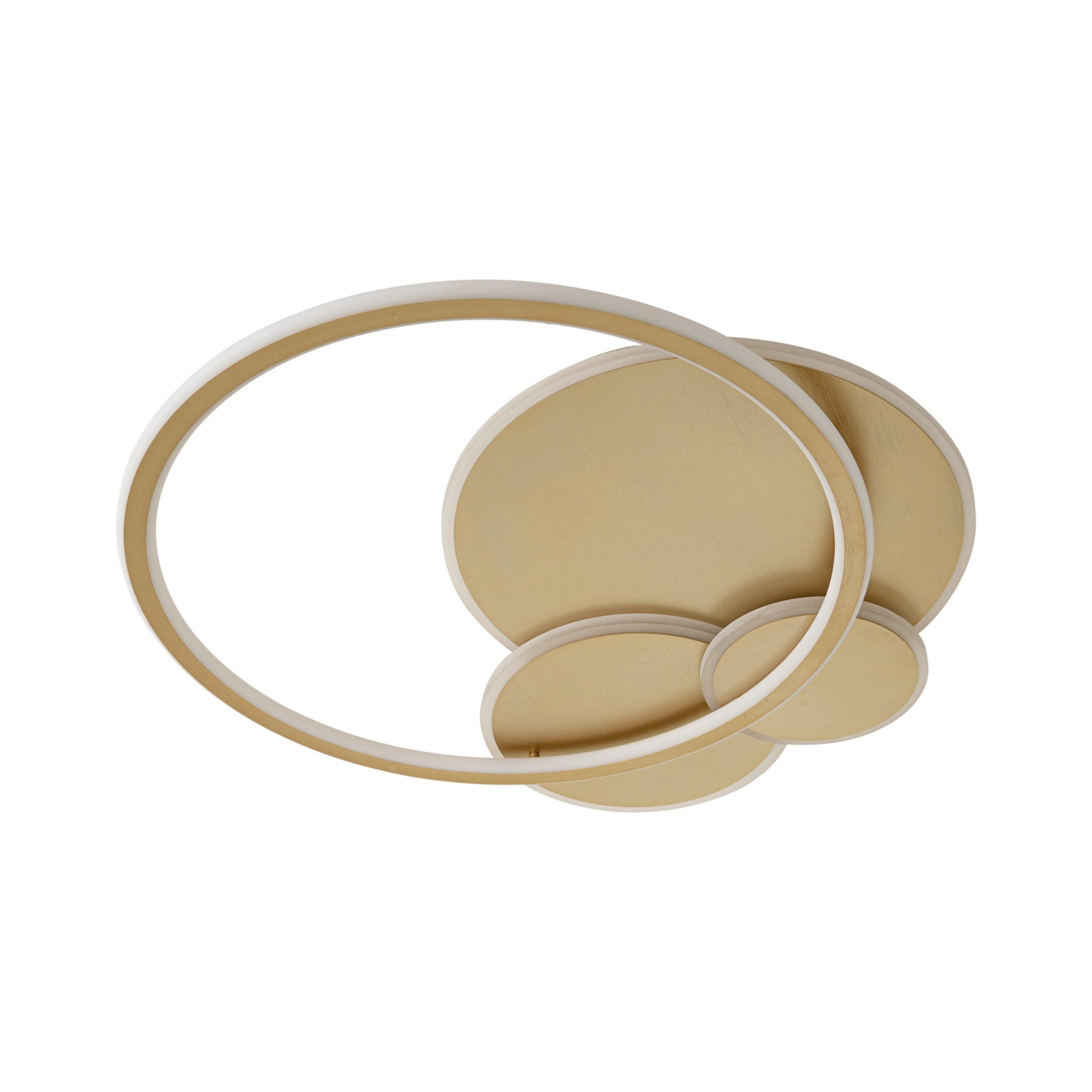 Circulo plafonnier LED Ø 60 cm doré à intensité variable - Lucande