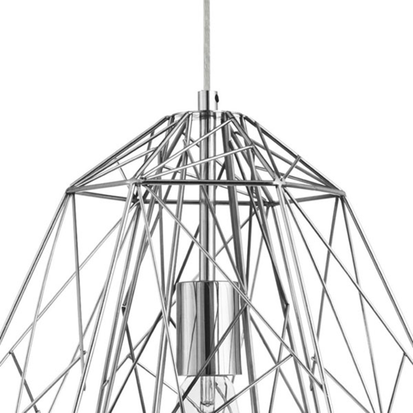 Závěsné světlo Geometric Cage chrom