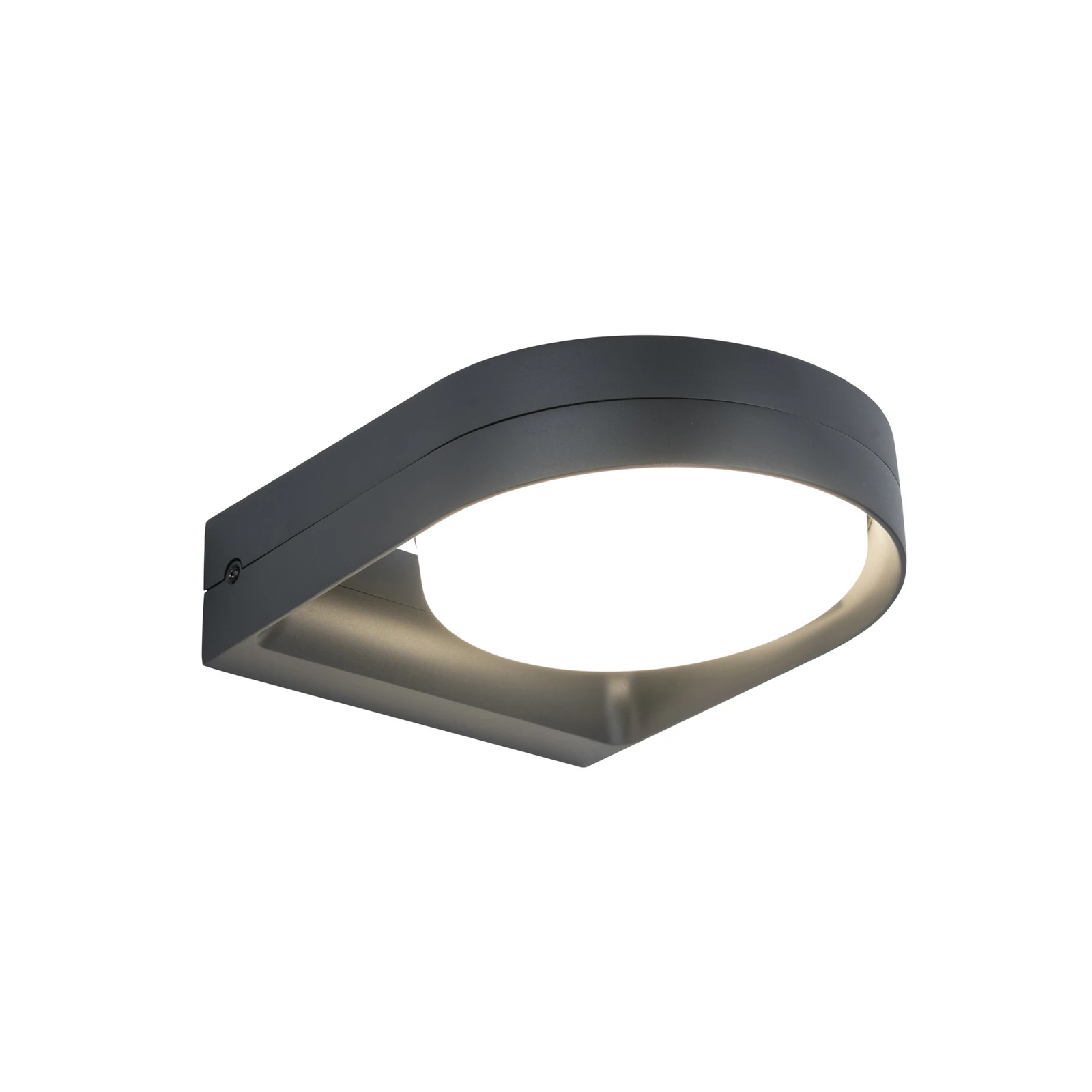 Zunanja LED-stenna svetilka FELE, temno siva, 20 cm, kovinska, IP54