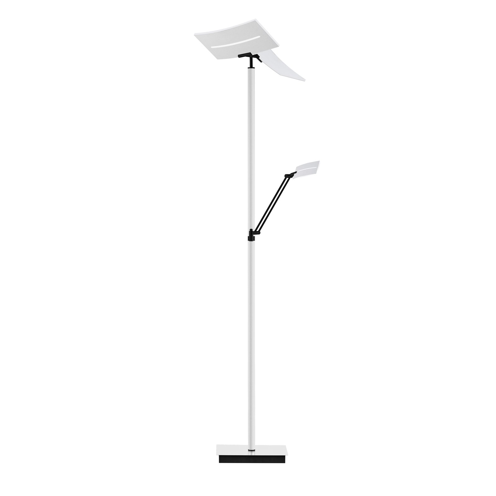 Lampa stojąca LED Evolo CCT z lampką biała/czarna
