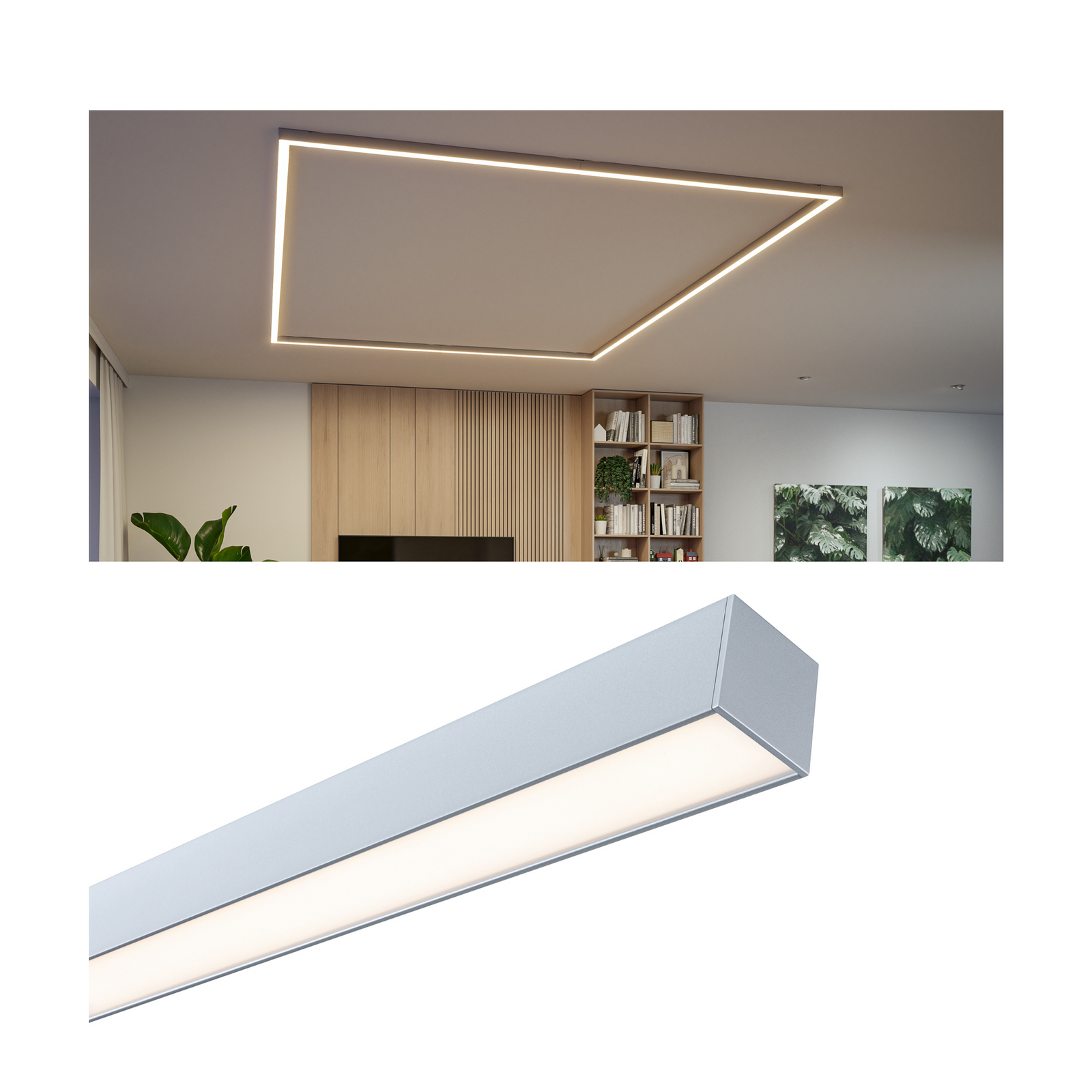 Paulmann LED-lyslist Linion, krom, 100 cm, 3000 K