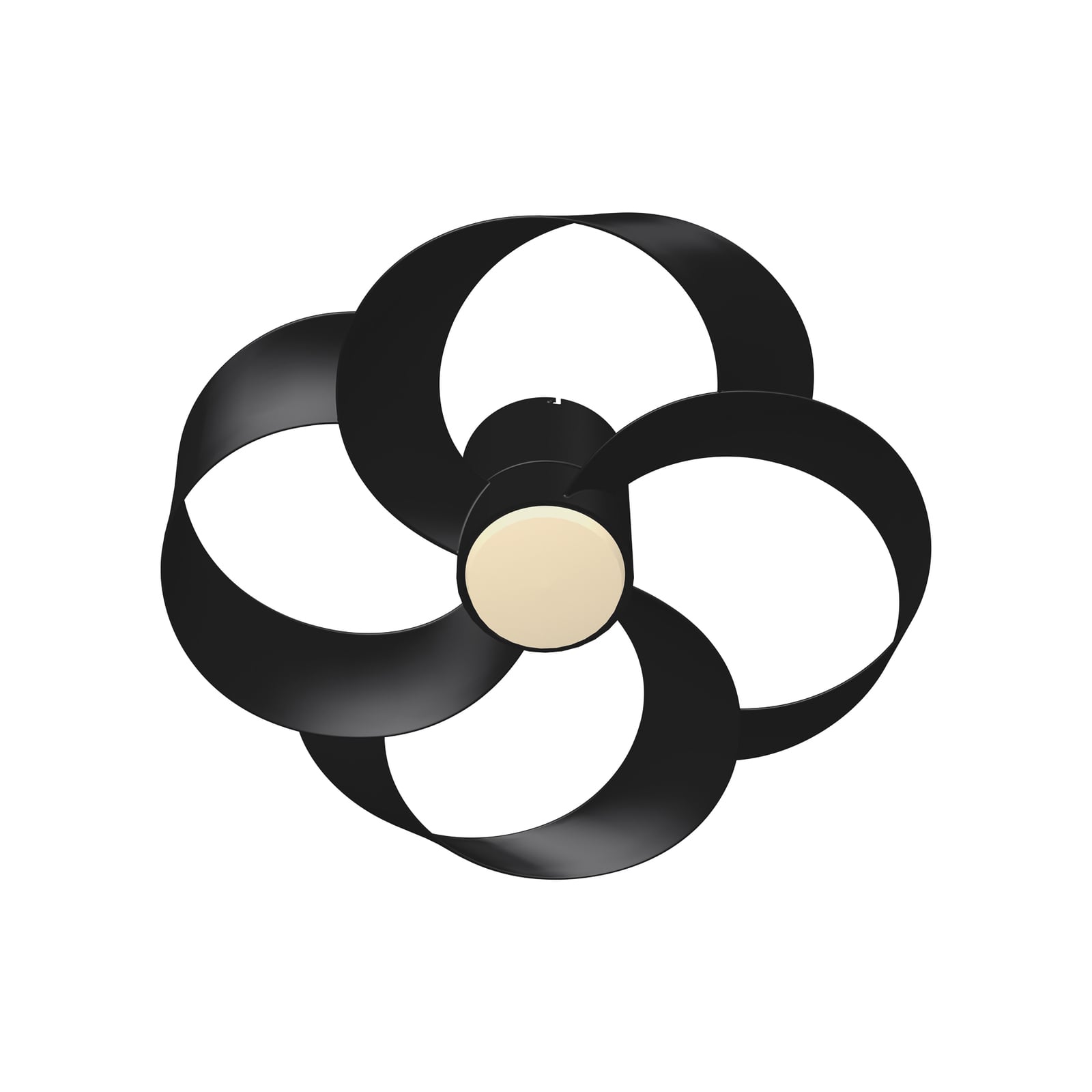 Rose LED-Deckenventilator schwarz DC leise CCT - Mantra