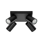 OSRAM Deckenspot OCTAGON PLATE, schwarz, 4-flg. GU10-LED 927