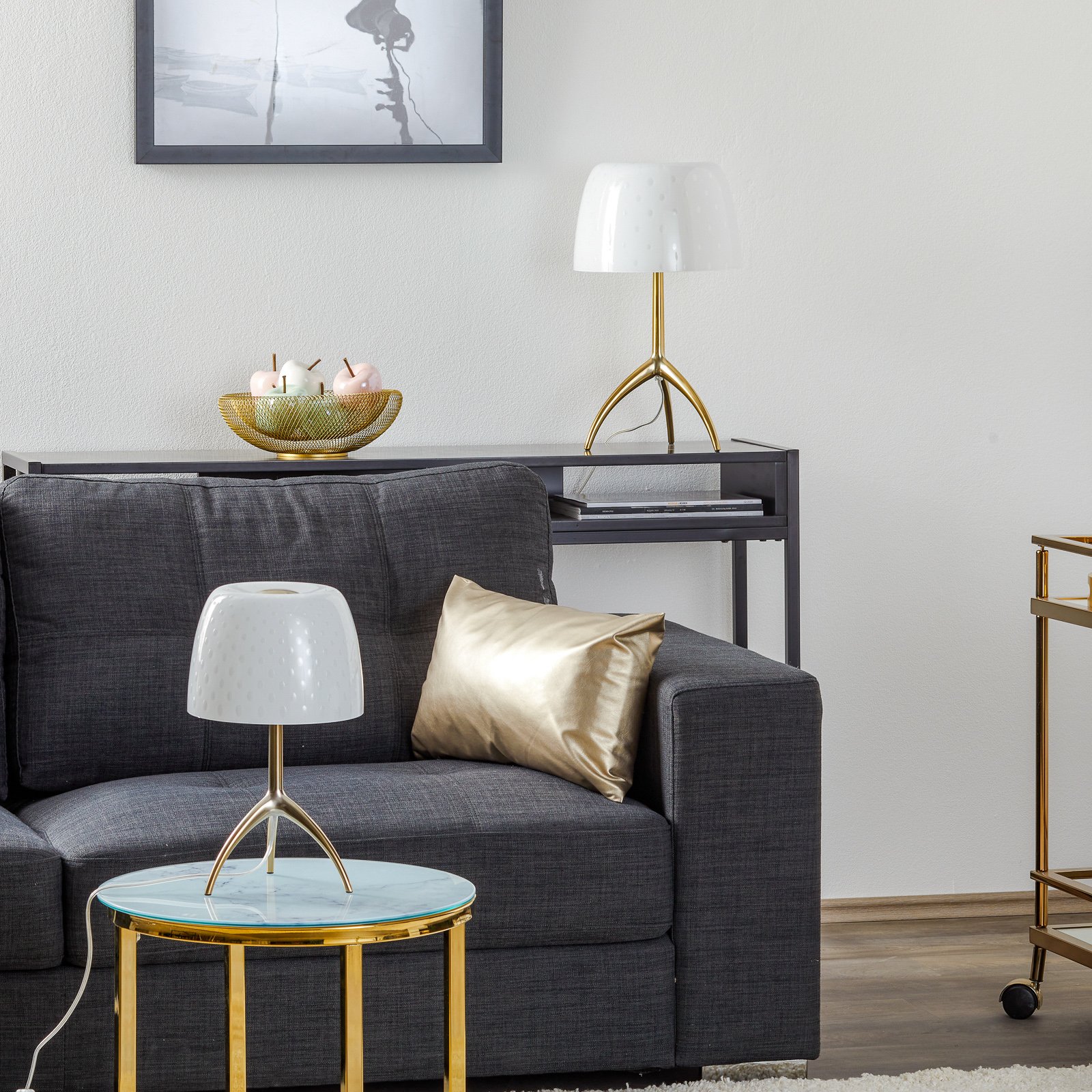 Lumiere Grande 30th Tischleuchte Golden/Bulles On/Off - Foscarini