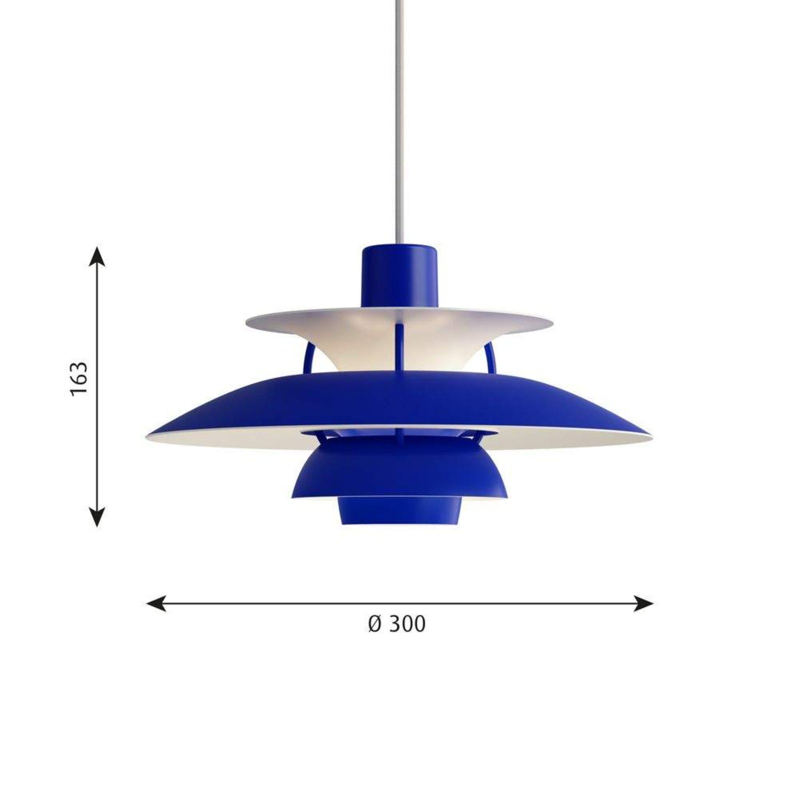 PH 5 Mini Lustră Pendul Monochrome Blue - Louis Poulsen