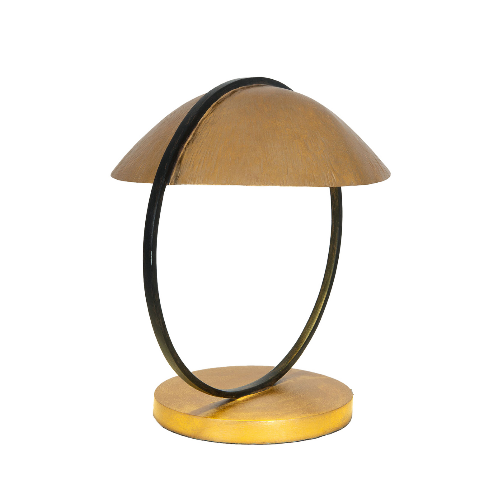 Lampada da tavolo MEZZADORA, oro/nero, altezza 35 cm, metallo, 2 x G9