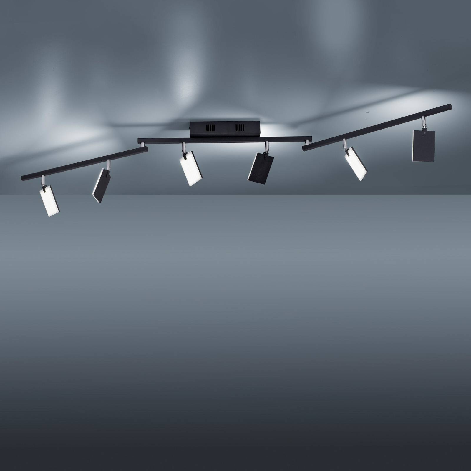 PURE Mira lampa sufitowa 6-pkt. pilot CCT czarna