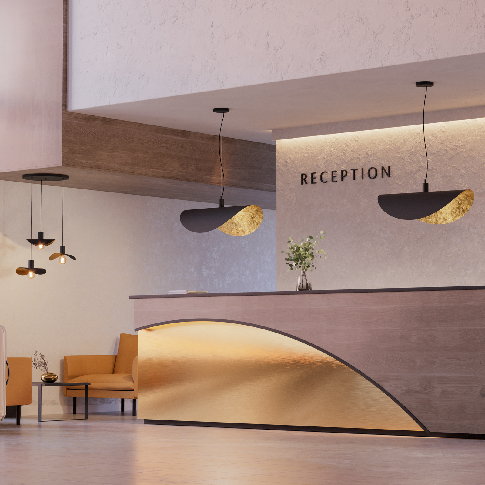 EGLO Stars Of Light Saceda pendant light, L 80 cm, black/gold EGLO Stars Of Light Saceda pendant light, L 80 cm, black/gold