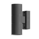 Calex outdoor wall lamp GU10 stainless steel up/down 17 cm, anthracite