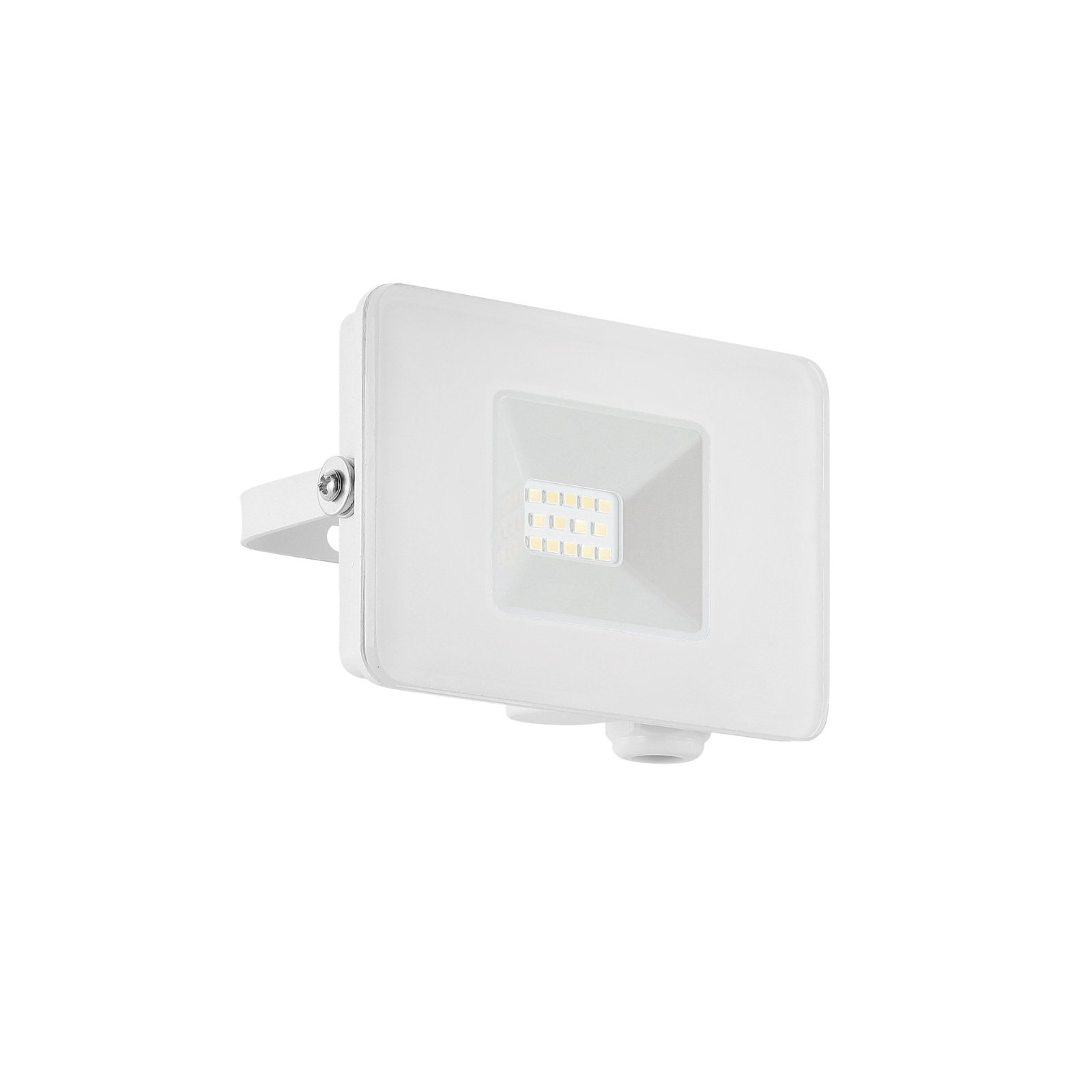 EGLO Faedo 3 LED outdoor spotlight in white, 10 W, aluminium, glass, 10 W, energy efficiency: A+, W: 11 cm, H: 8 cm