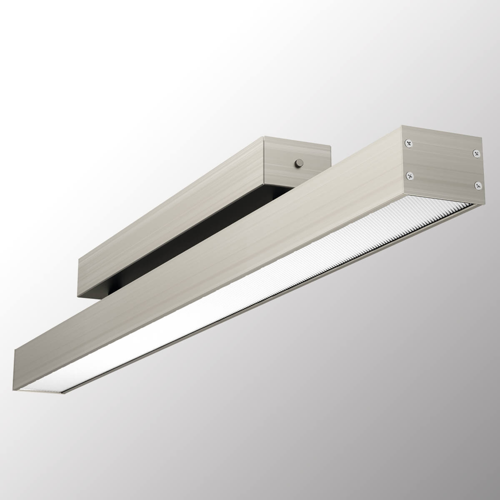 Evotec Blendingsfri LED-taklampe Office One - dimbar - takbelysning - kontorbelysning - lampe Arbeidsrom / kontor - aluminium
