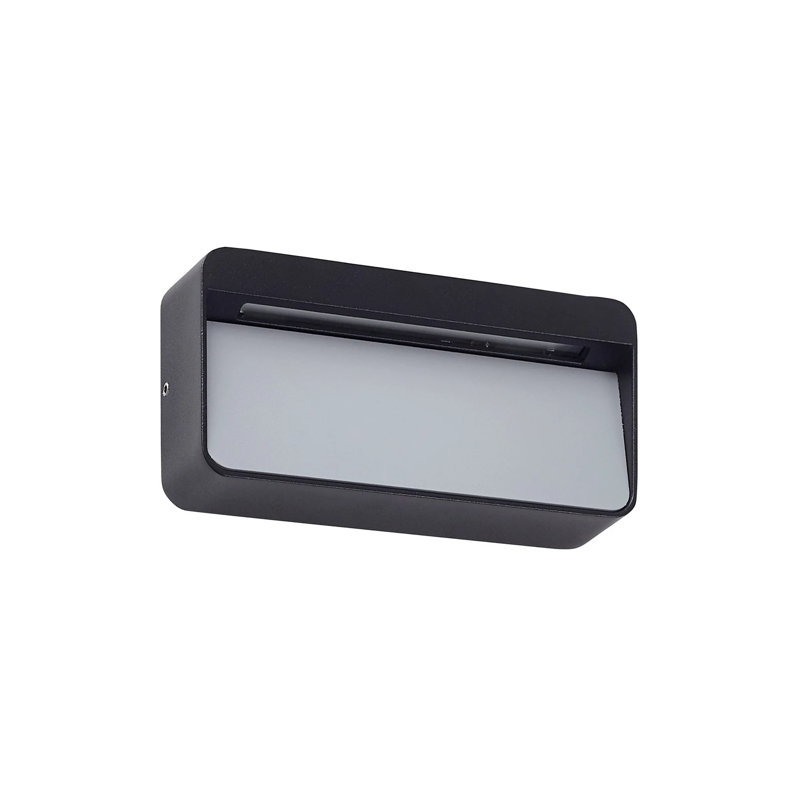 Applique da esterni LED Lucande Tiburia, nera, in alluminio