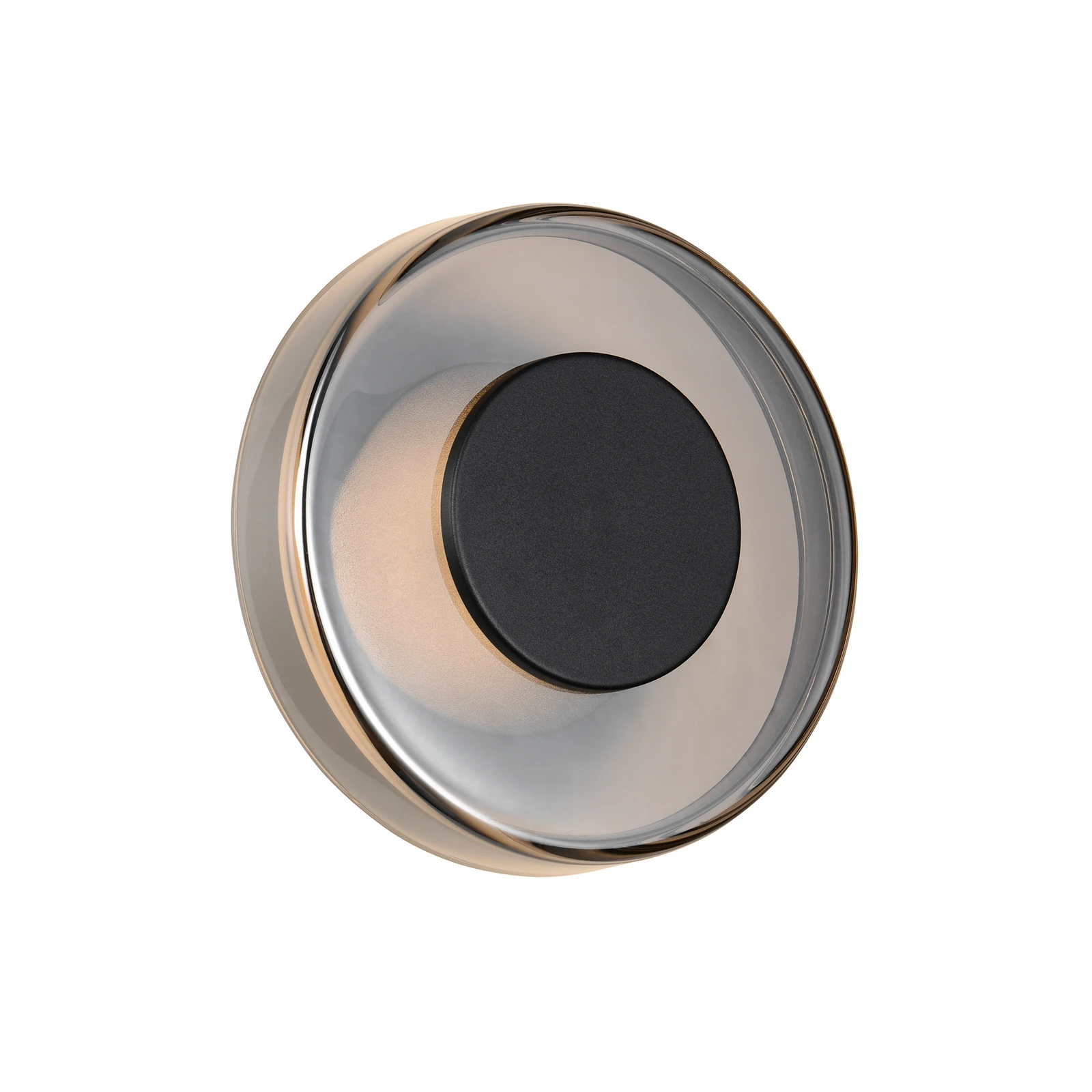 Applique murale LED Celeste, noir/chrome, Ø 22 cm verre à intensité variable