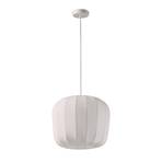 Lindby hanglamp Helin, wit, Ø 35 cm, stof