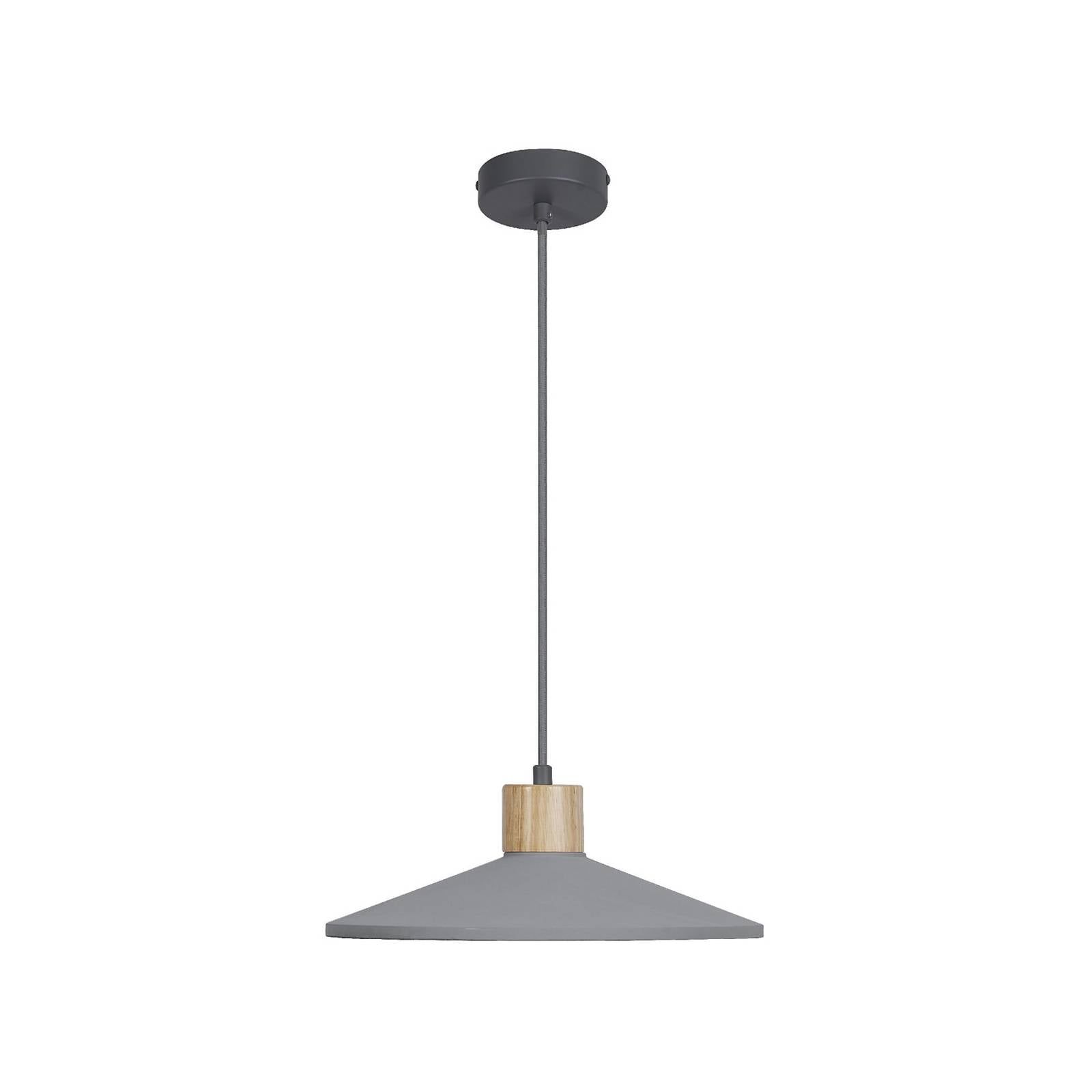 OSRAM Hängeleuchte CONCRETE WOOD, grau, Ø 32 cm, Beton, E27